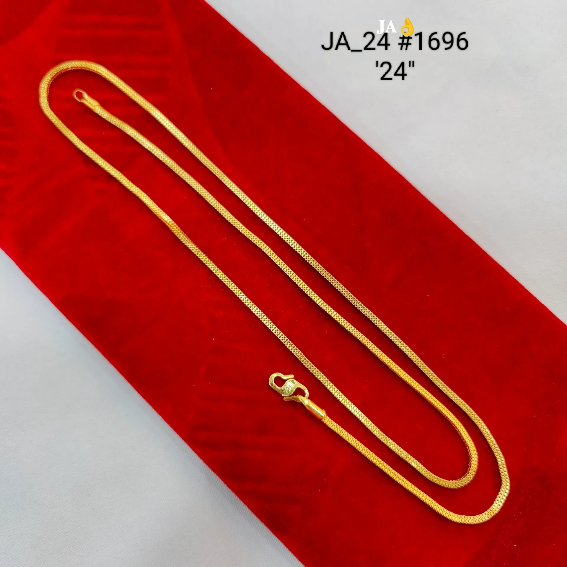 Gold Tone Snake Chain Necklace 24 Inch DN-1696