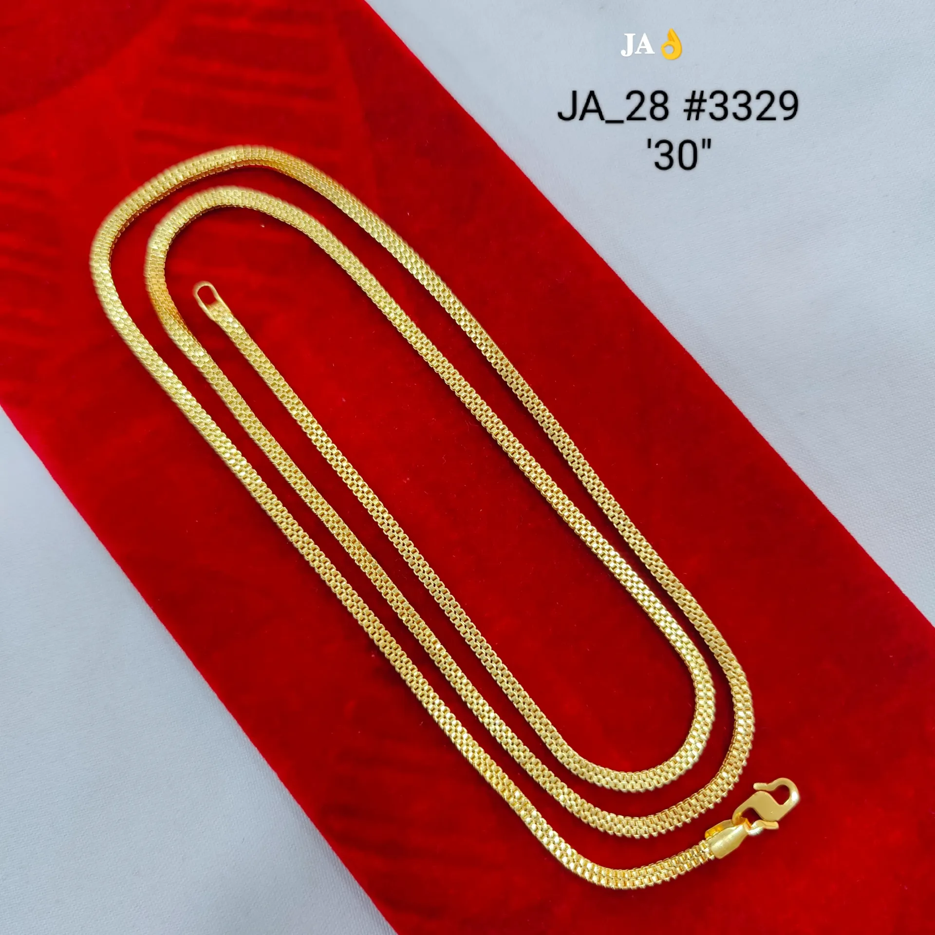 Gold Tone Snake Chain Necklace 30 Inch  DN -3329