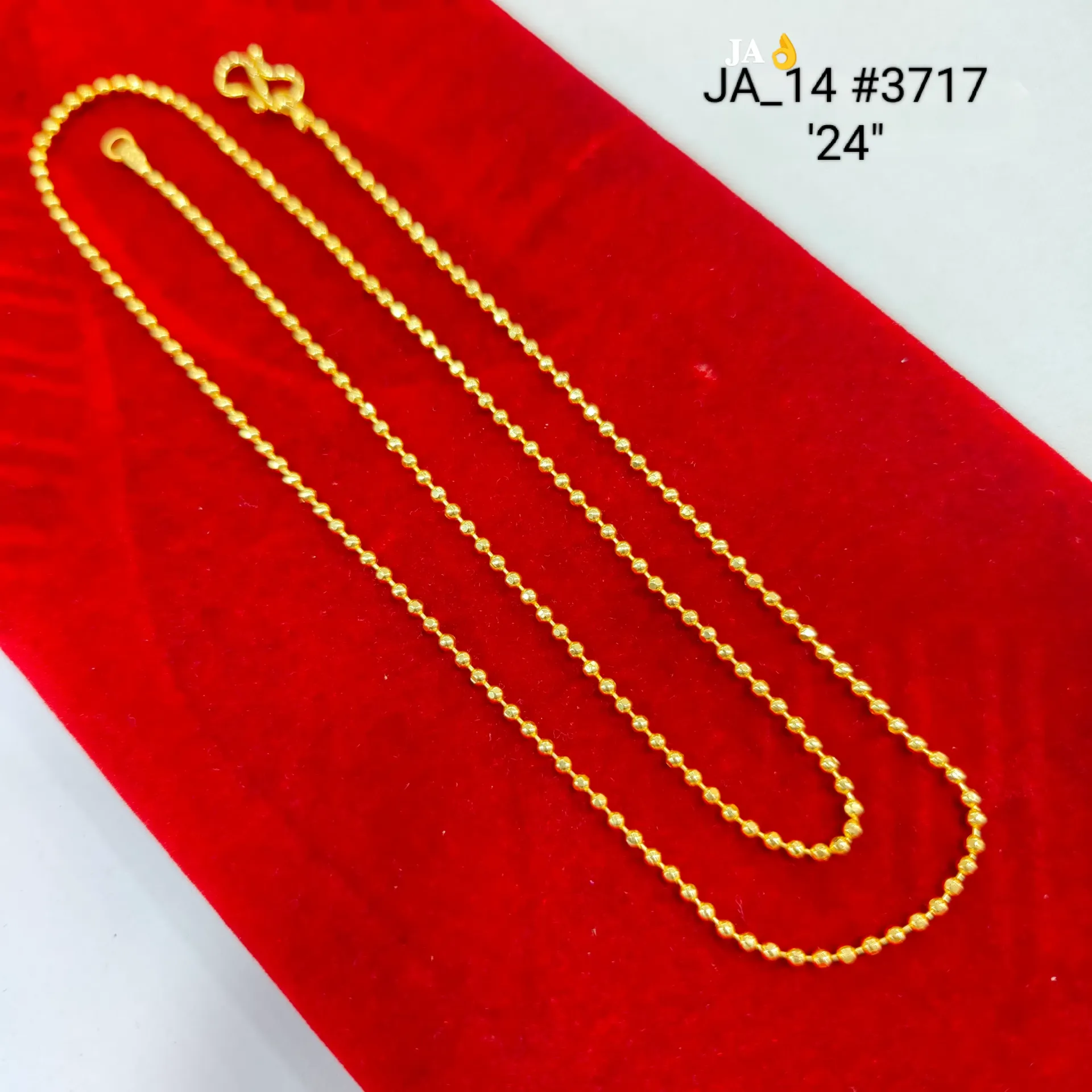 Gold Tone 24 Inch Ball Chain for Women DN-3717