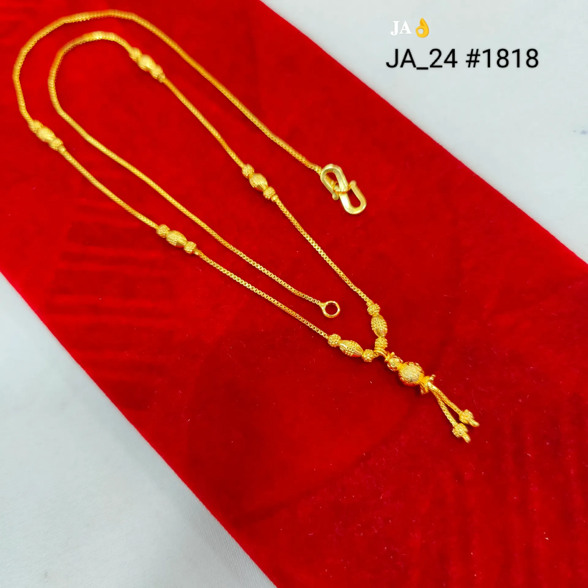 Women's 1 Gram Gold Plated Designer Tassel Long Necklace – DN-1819
