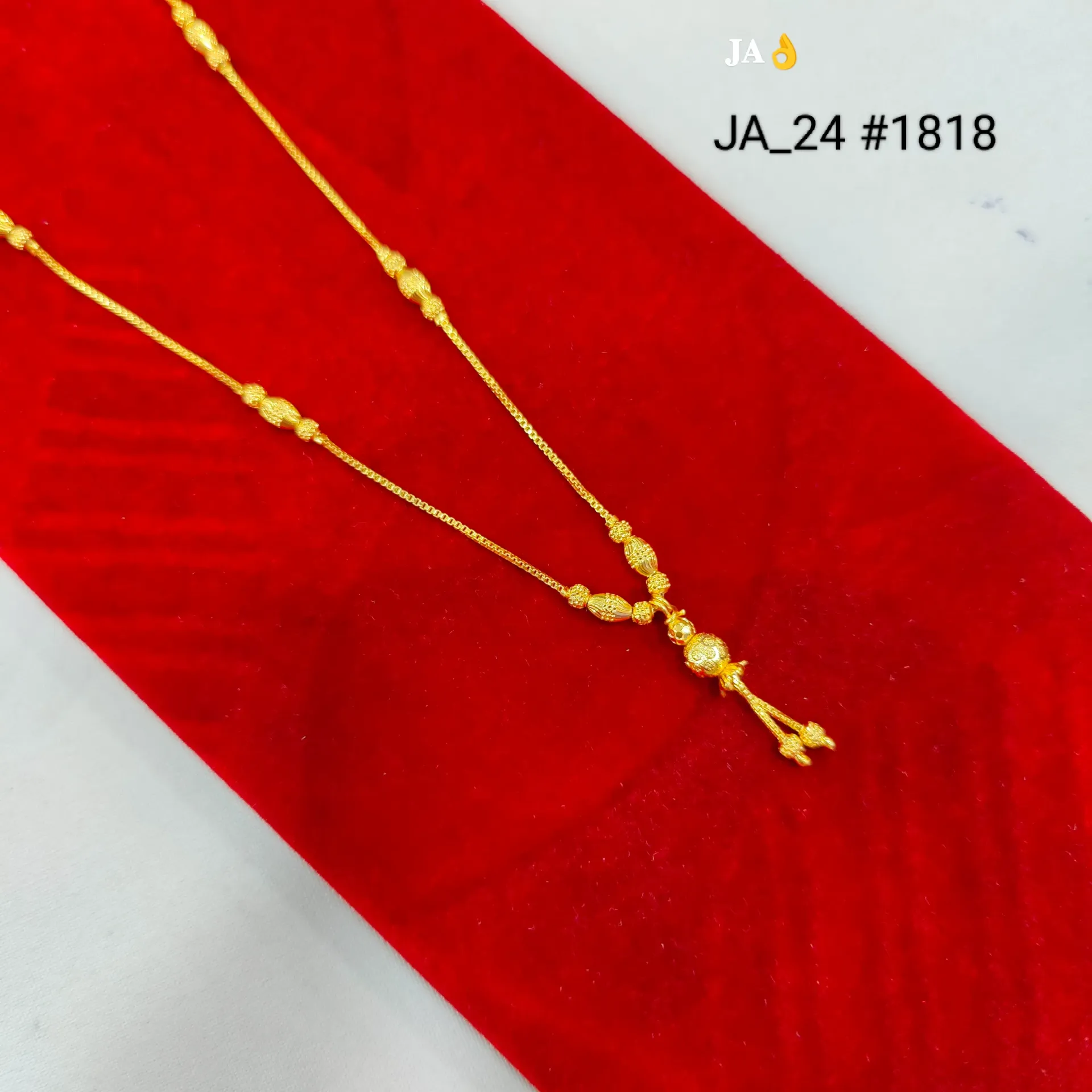 Women's 1 Gram Gold Plated Designer Tassel Long Necklace DN-1818