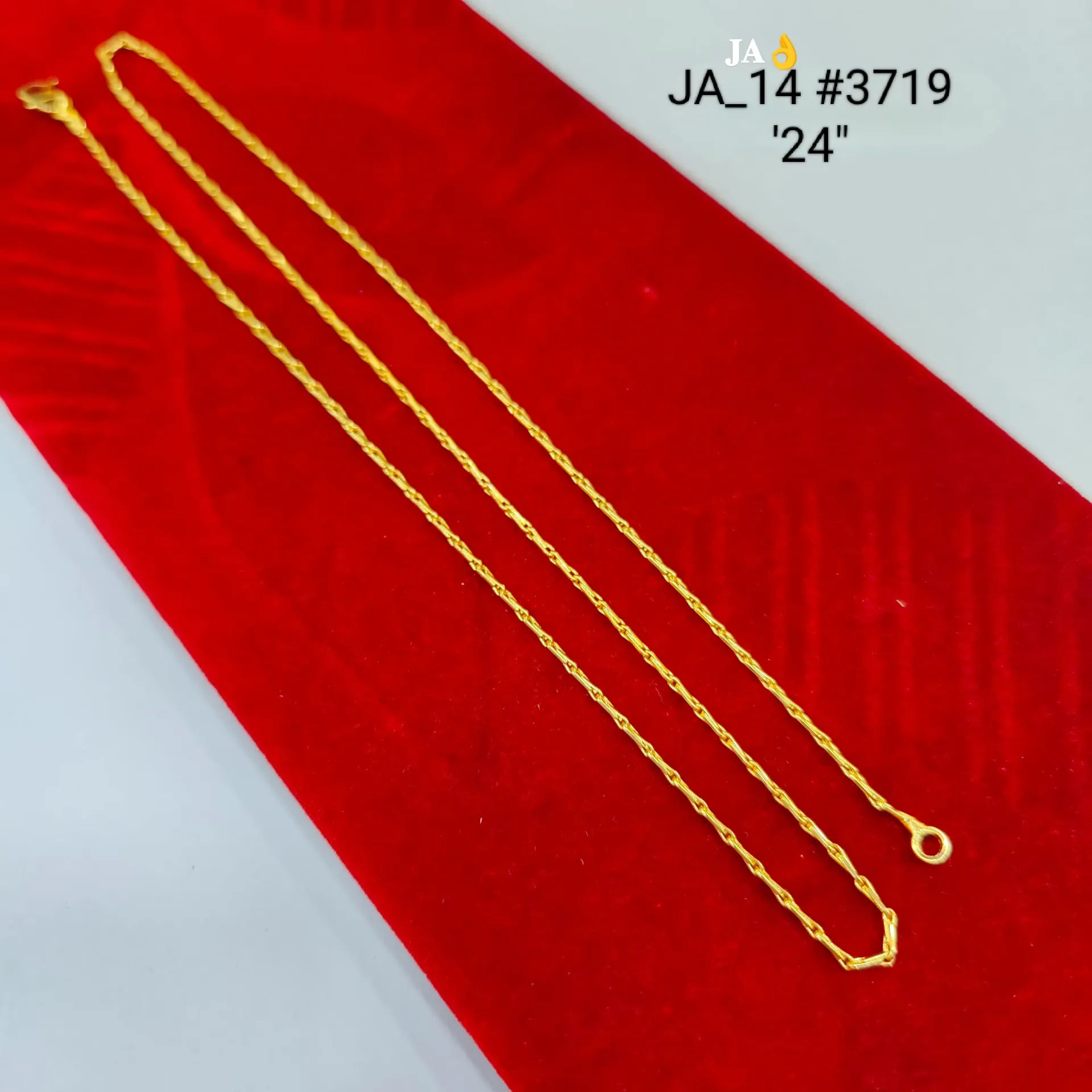 Gold Tone 24 Inch Twisted Link Chain for Women DN-3719