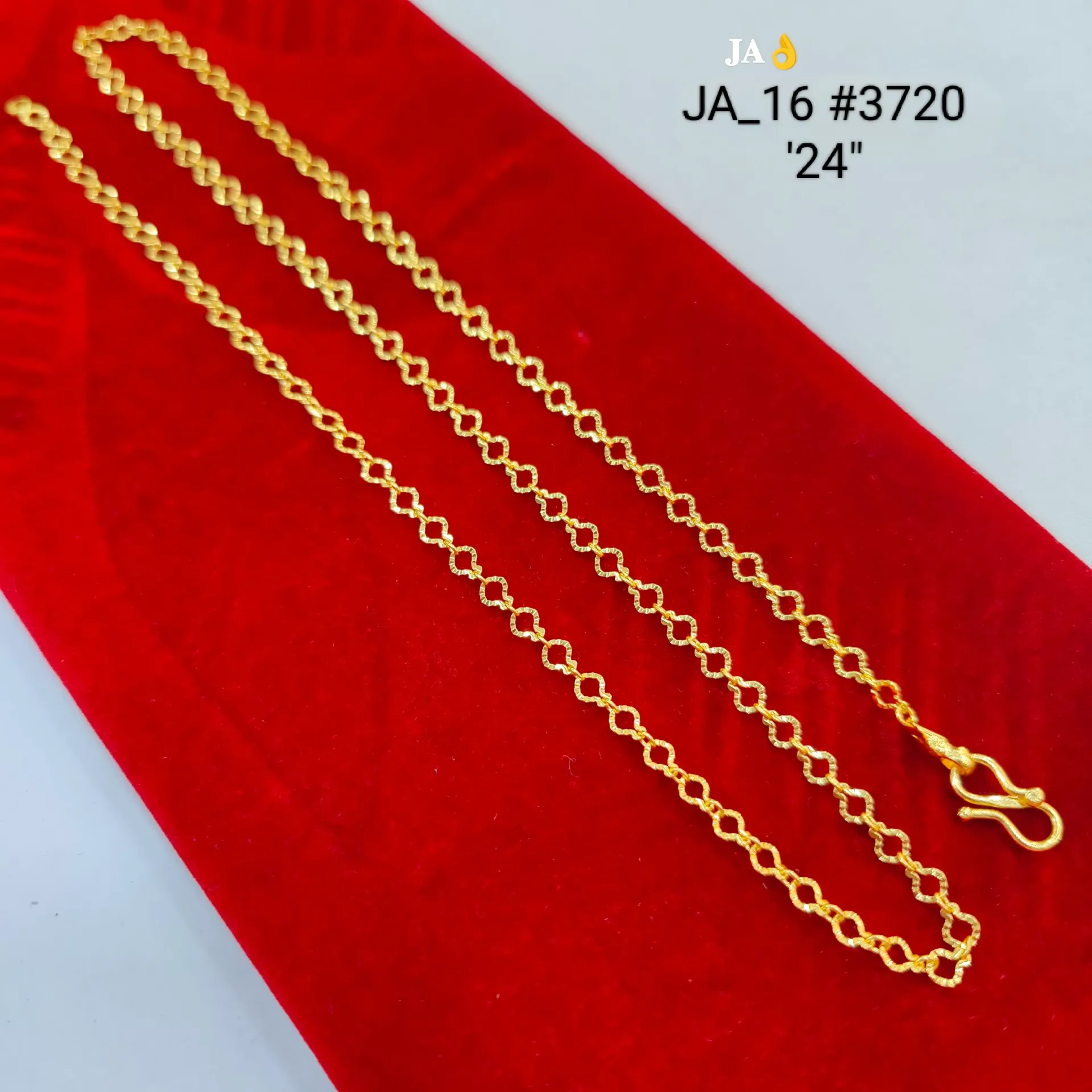 Gold Tone 24 Inch Heart Link Chain for Women DN-3720