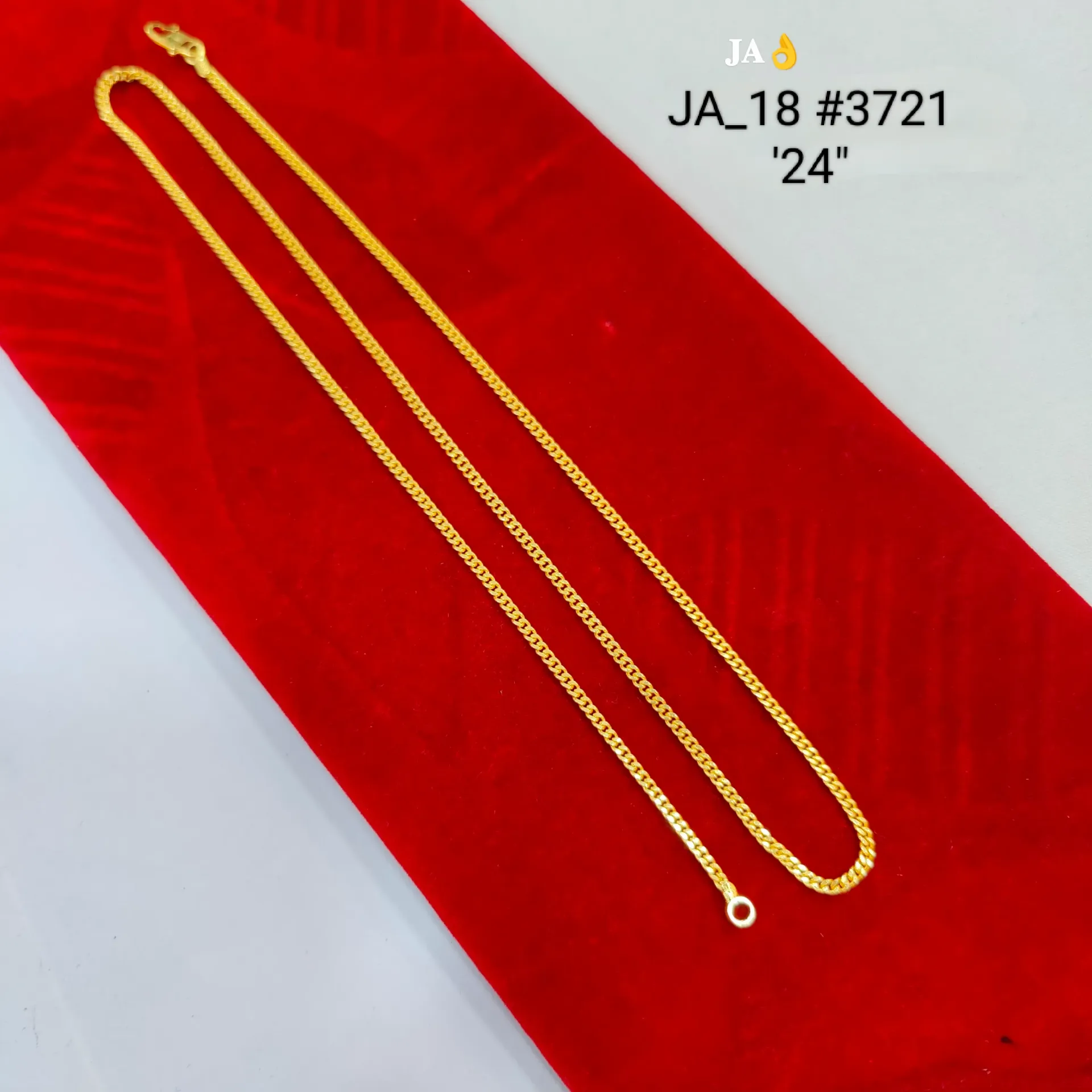 Gold Tone 24 Inch Curb Link Chain for Women  DN-3721