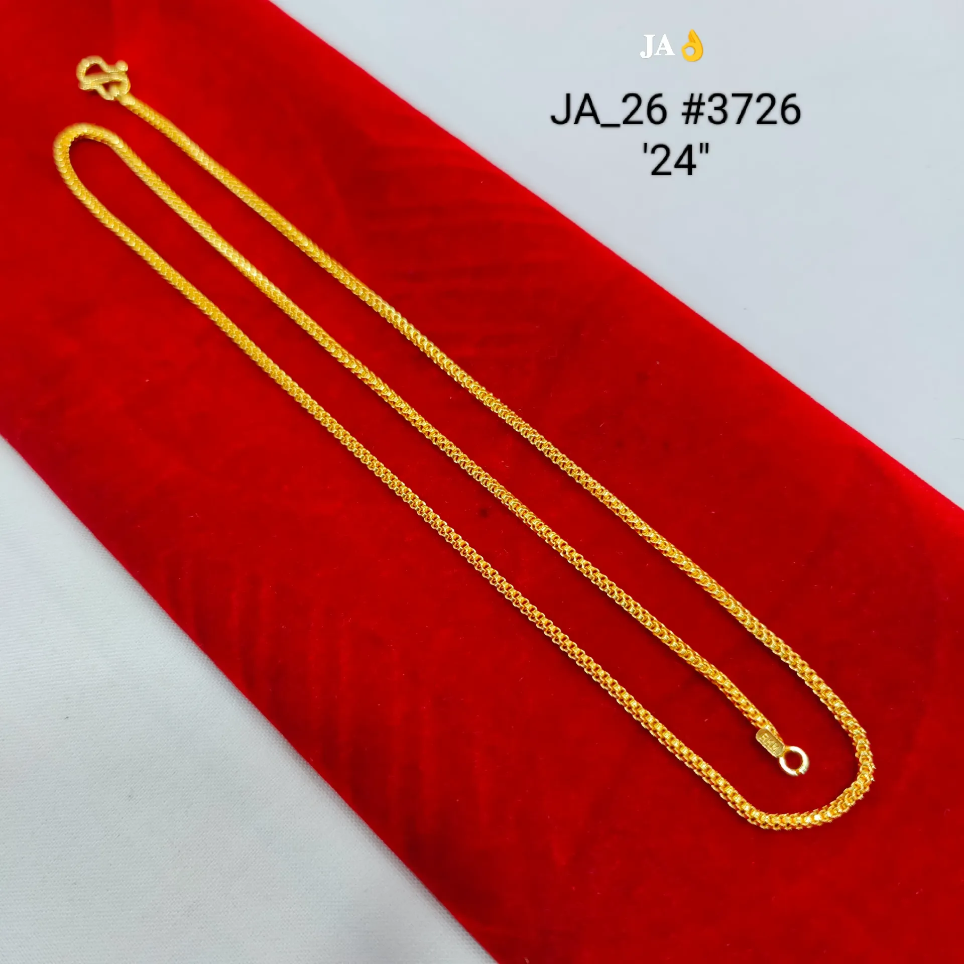 Gold Tone 24 Inch Box Link Chain for Women DN-3726