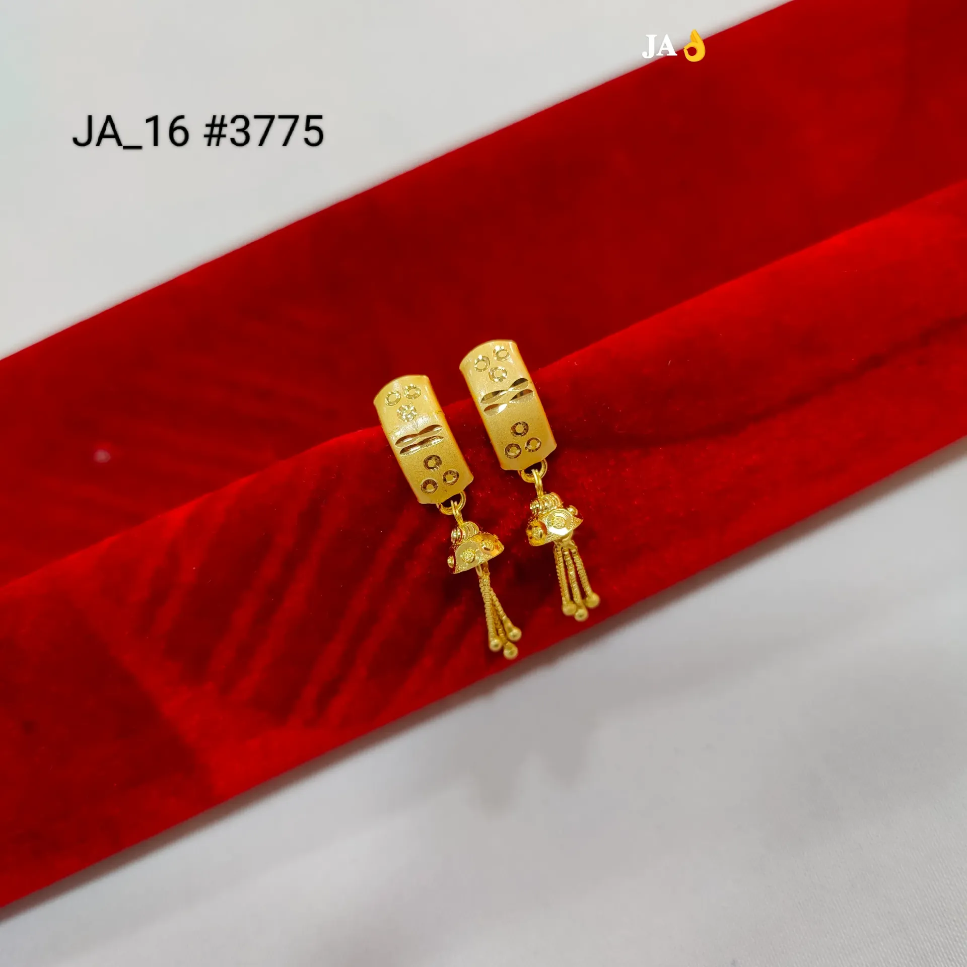 1 Gram Gold Plated Designer Hoop Earrings DN-3775