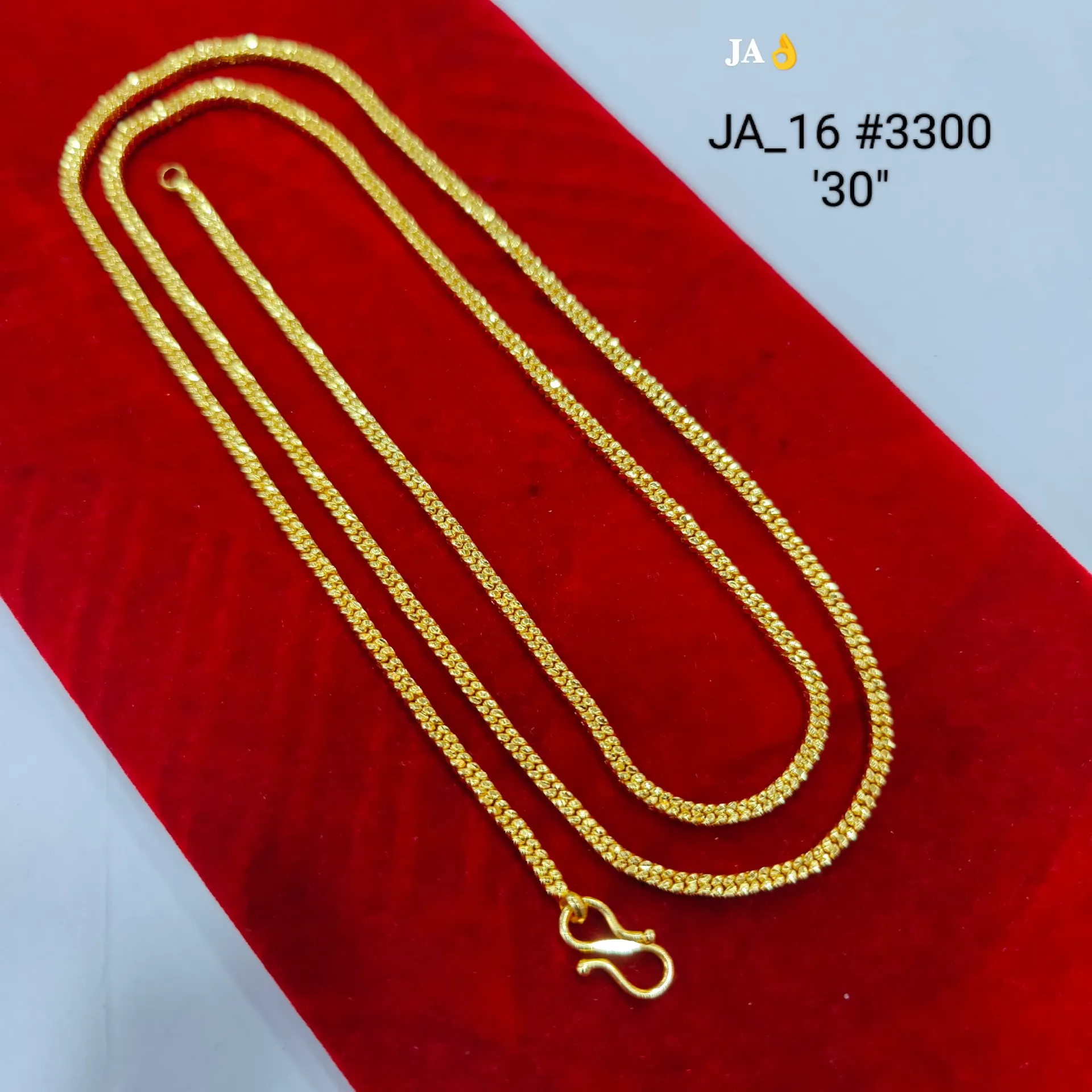 Women's 1 Gram Gold Plated Classic Snake Chain  (30 Inch) – DN-3300