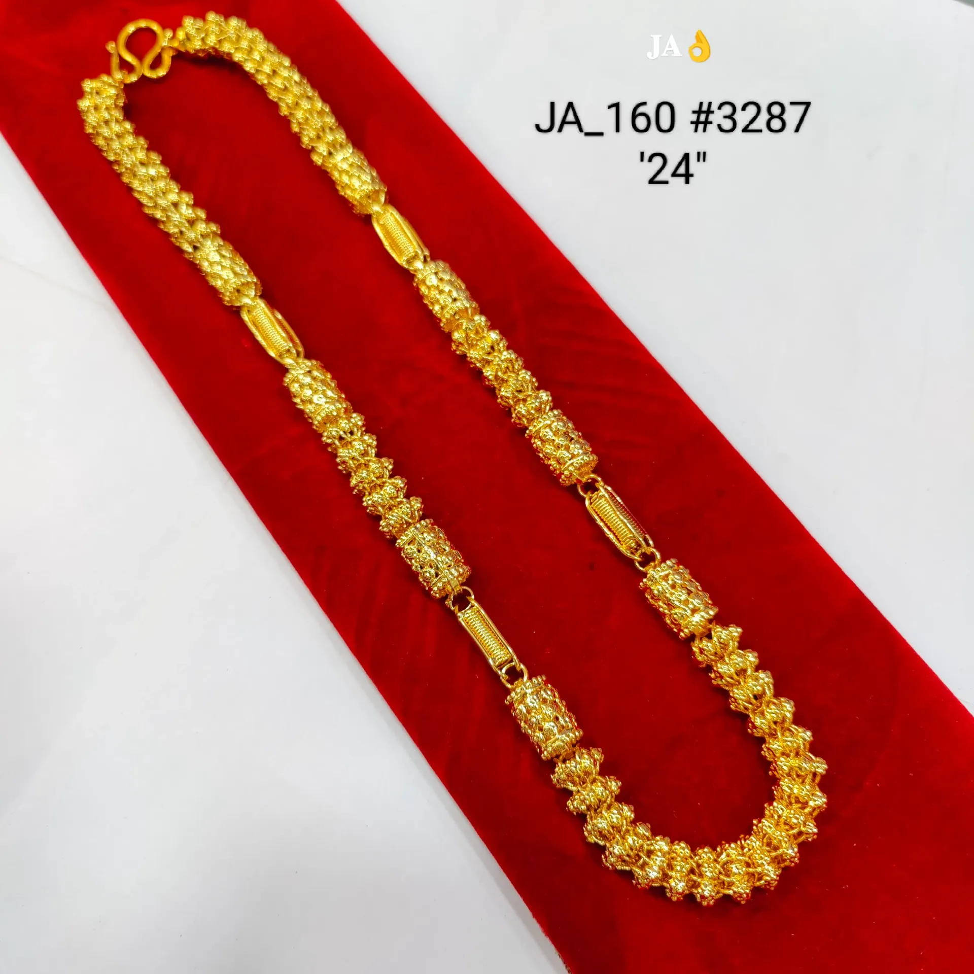 1 Gram Gold Plated Premium Designer Fancy Chain DN-3287