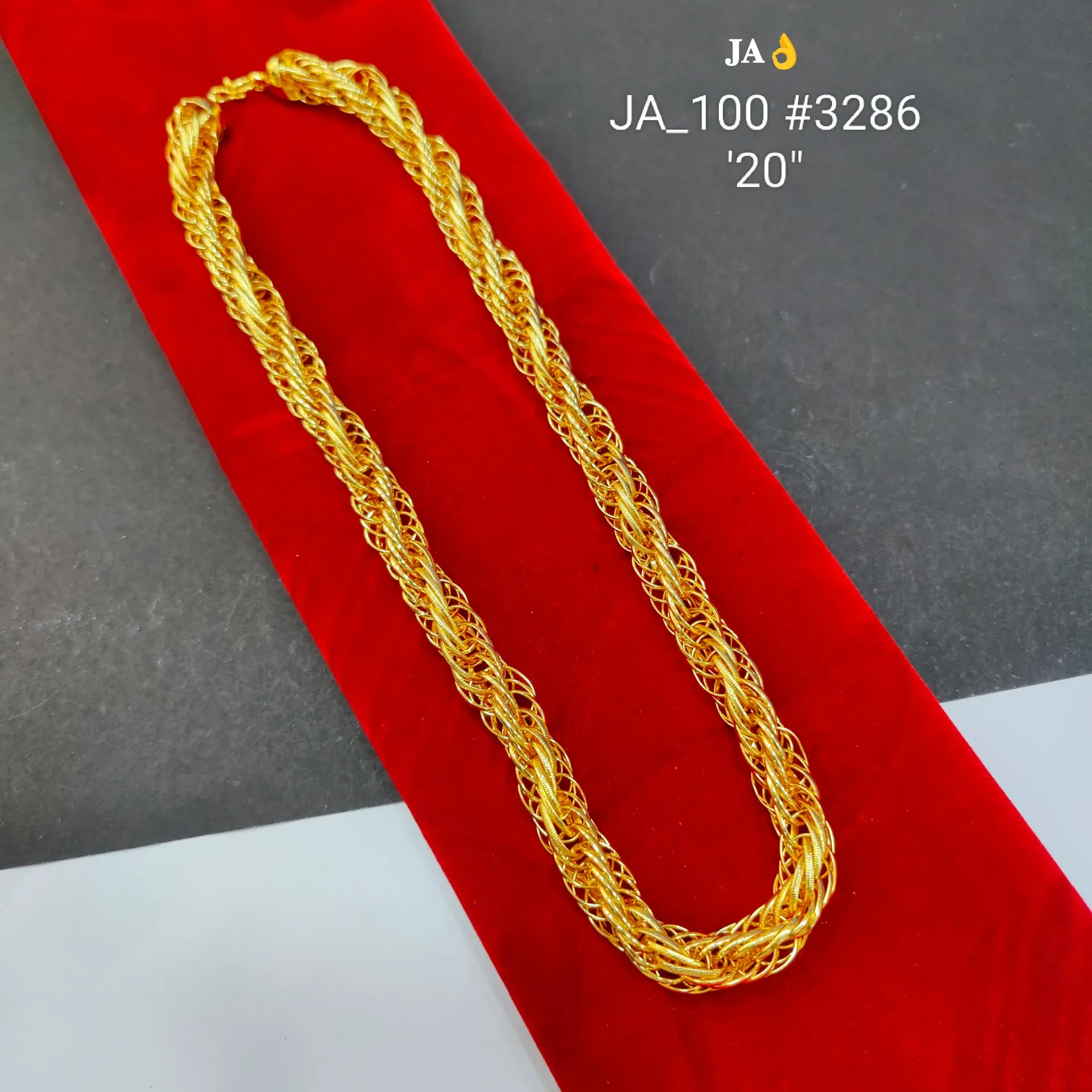 1 Gram Gold Plated  Men Chain DN-3286