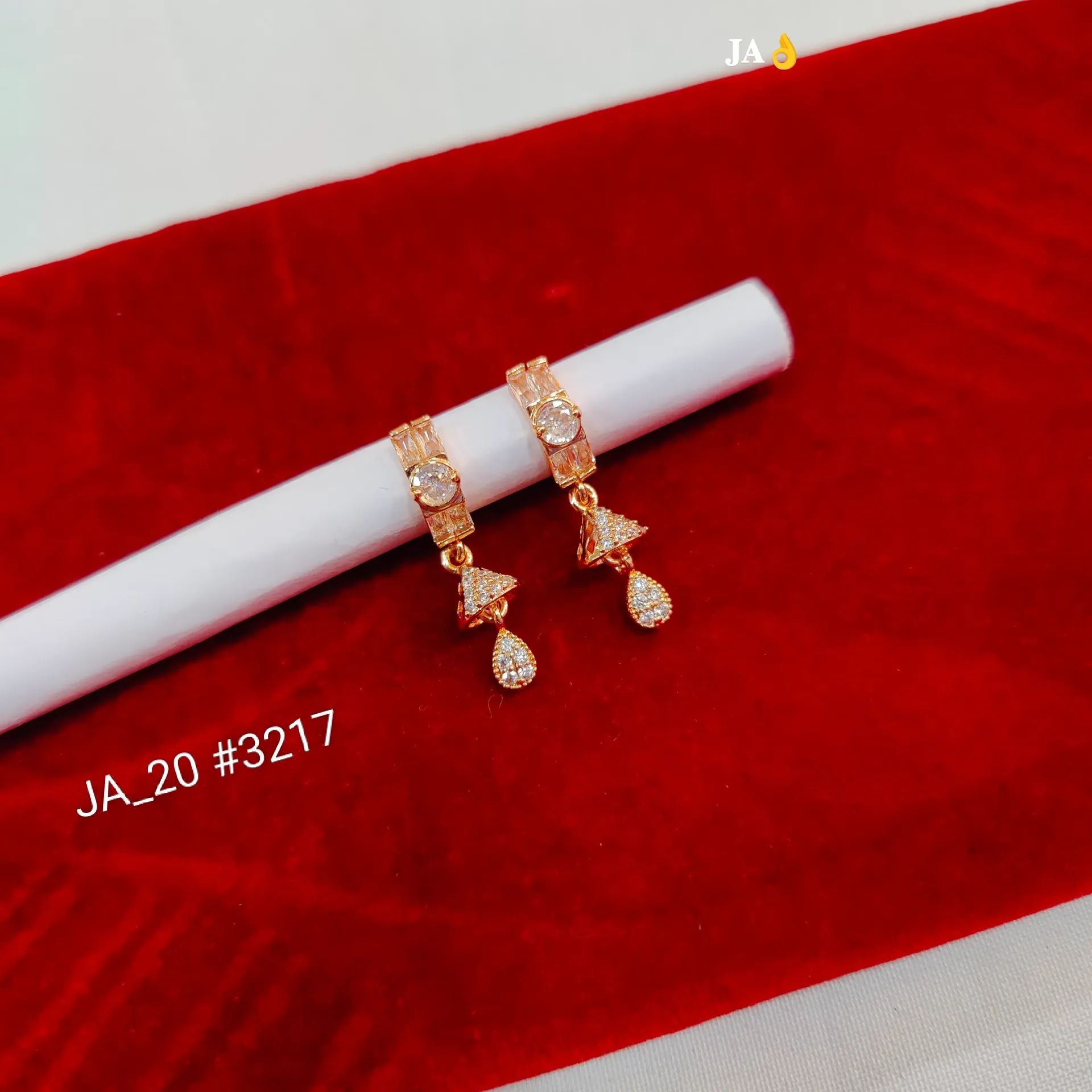 Elegant CZ Bell Drop Earrings DN-3217