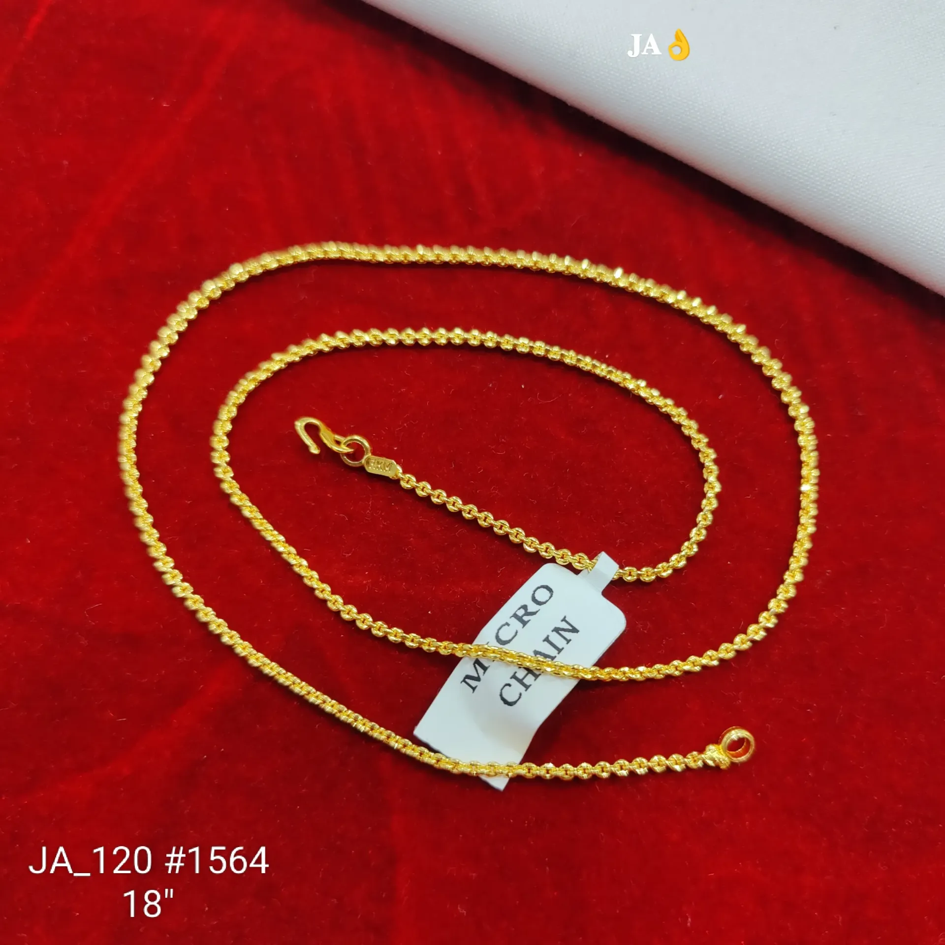 Classic Micro Gold Chain 18 Inches DN-1564