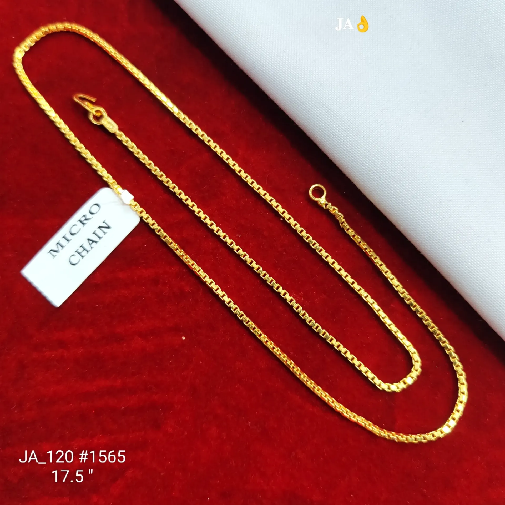 Premium Box Link Gold Chain 17.5 Inches DN-1565