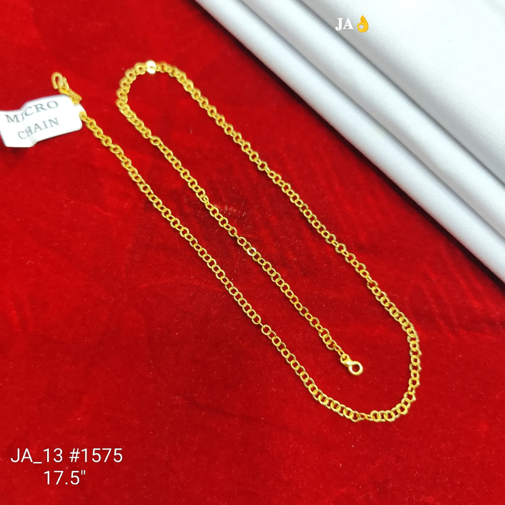 Gold Cable Chain 17.5 Inch DN-1575