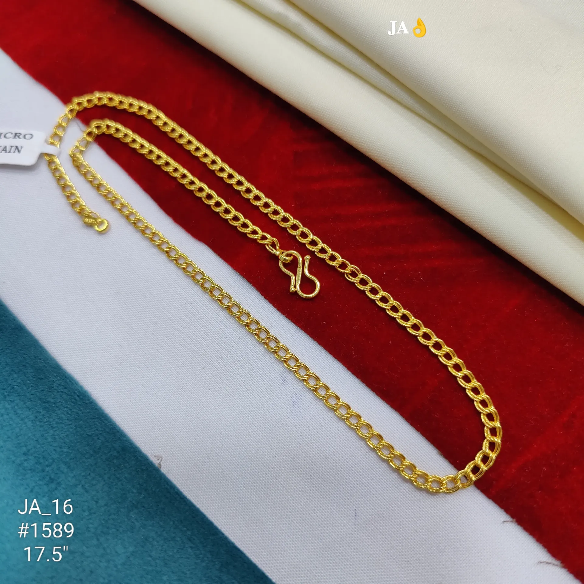 Gold Oval Link Chain 17.5 Inch DN-1589