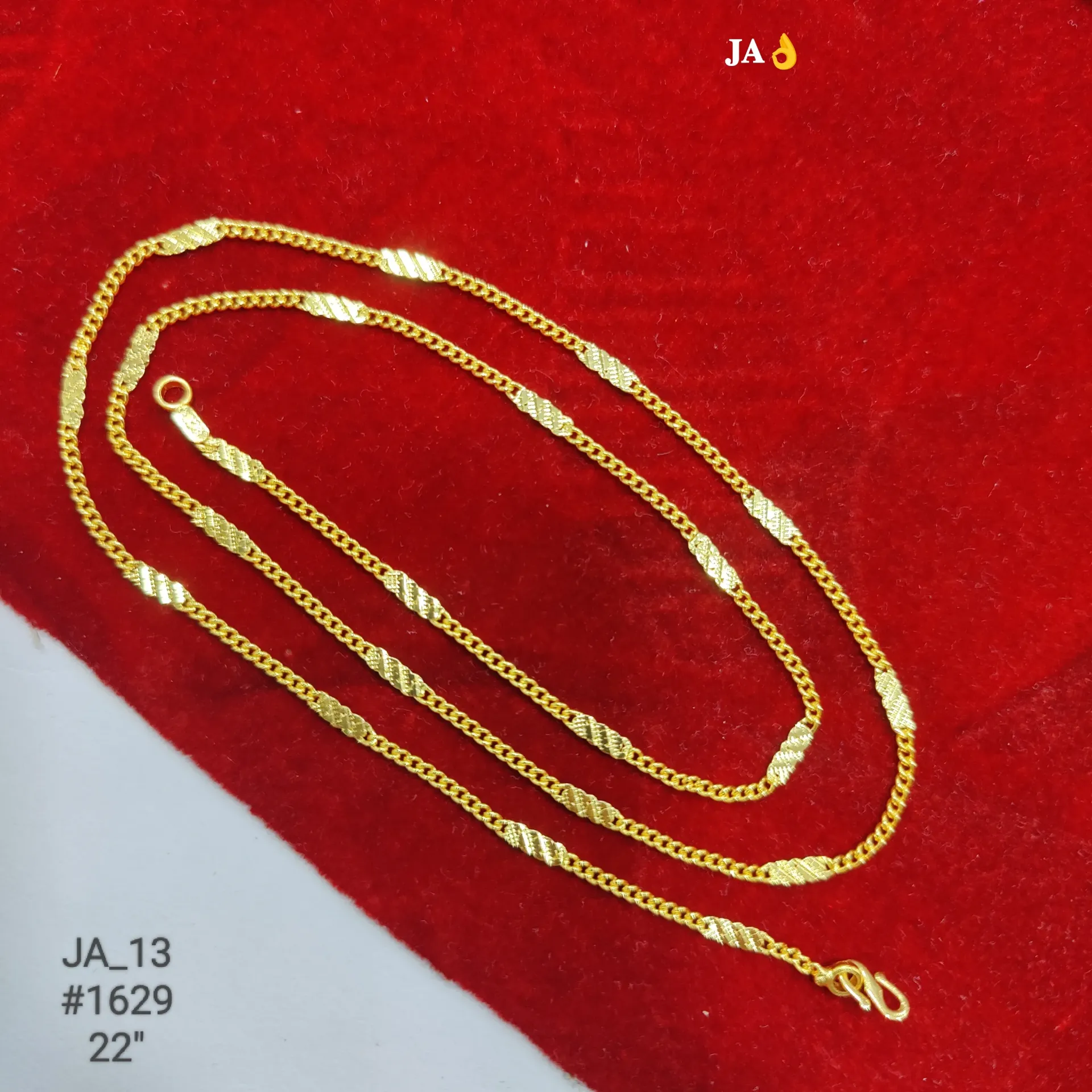 Gold Designer Chain 22 Inch DN-1629