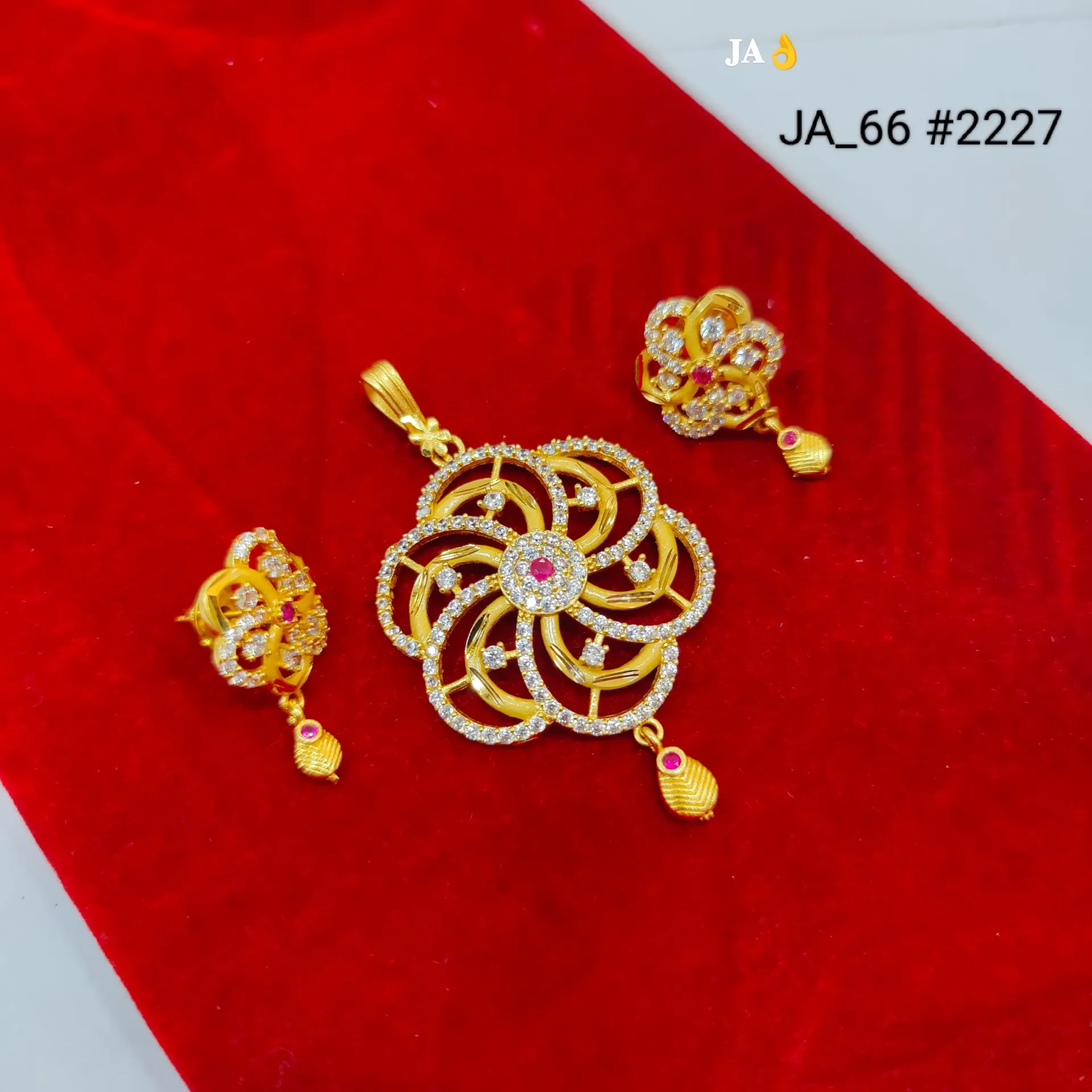: 1 Gram Gold Plated Pendant Set DN-2227