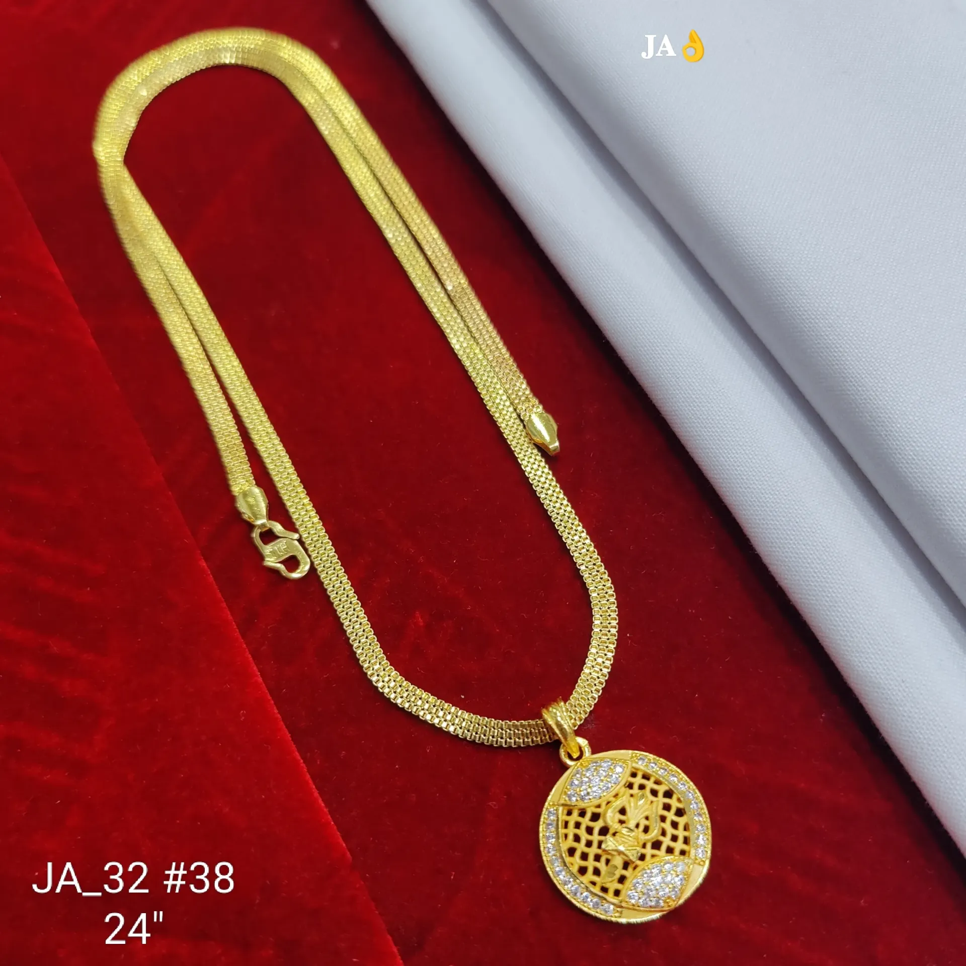 Gold Plated Lord Shiva Trishul Pendant Chain  DN-38
