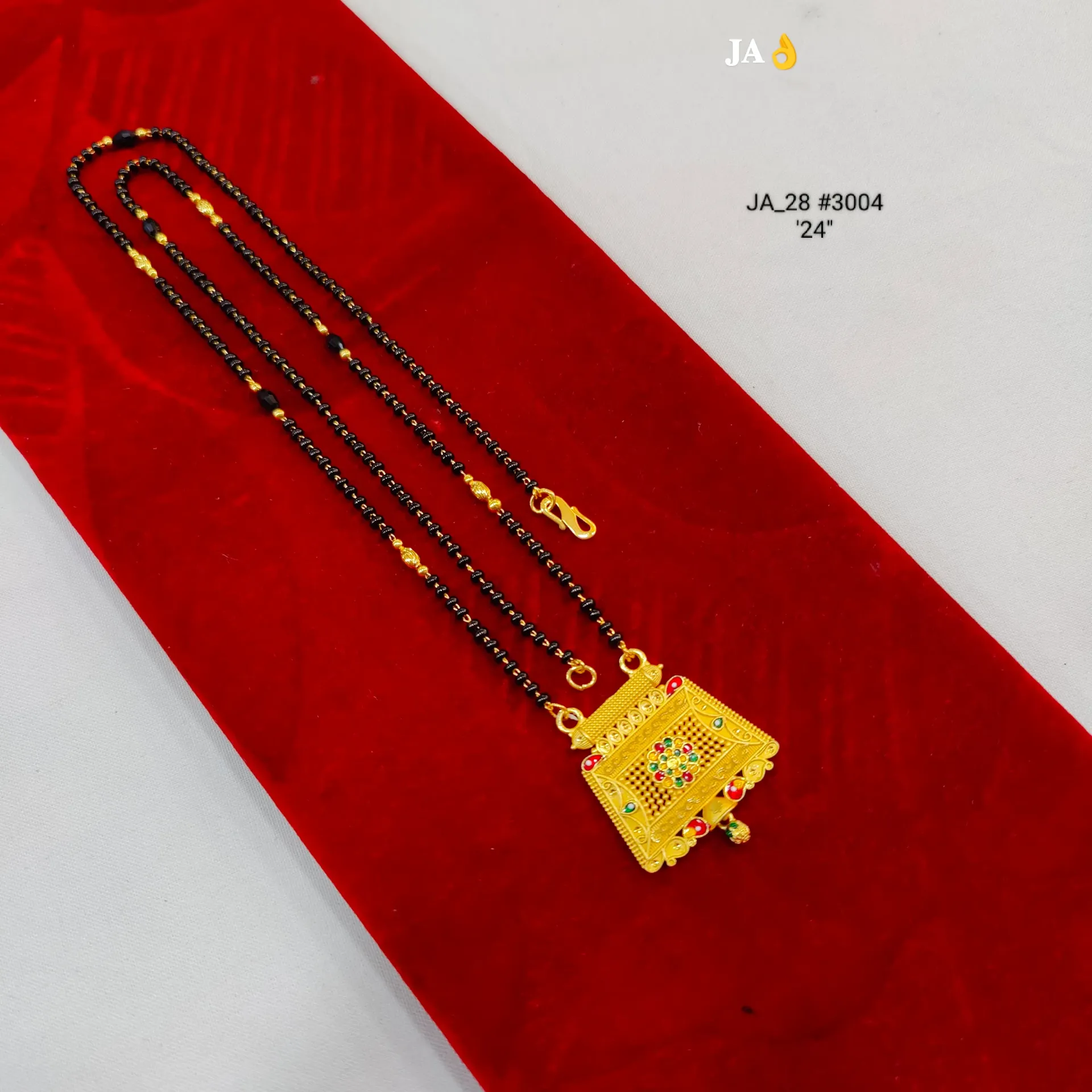 Gold Plated Traditional Designer Mangalsutra DN-3004