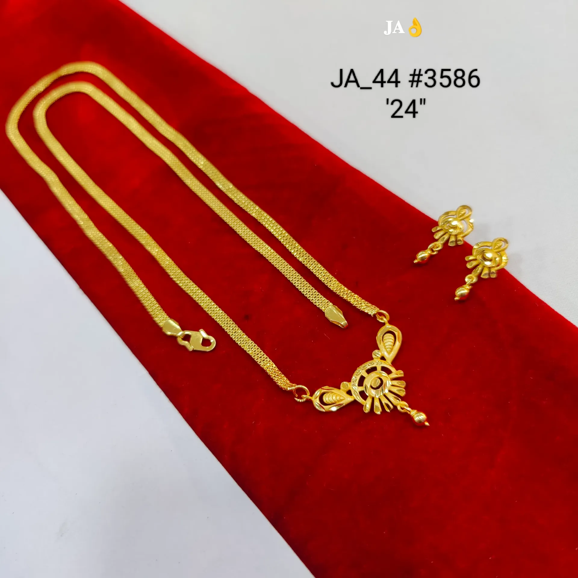 Gold Plated Designer Necklace Set for Women  DN-3586