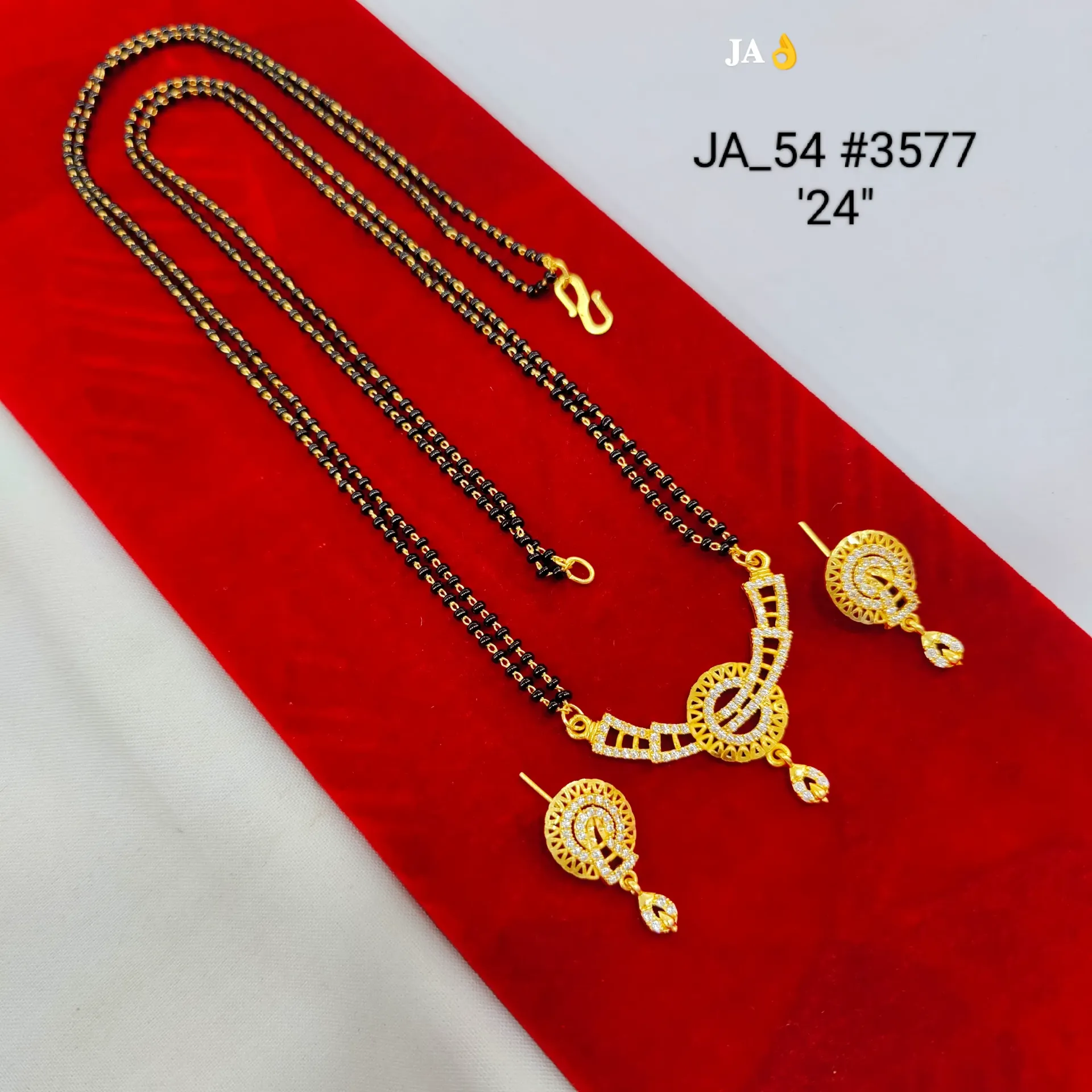 Gold Plated Designer Mangalsutra Set for Women DN-3577