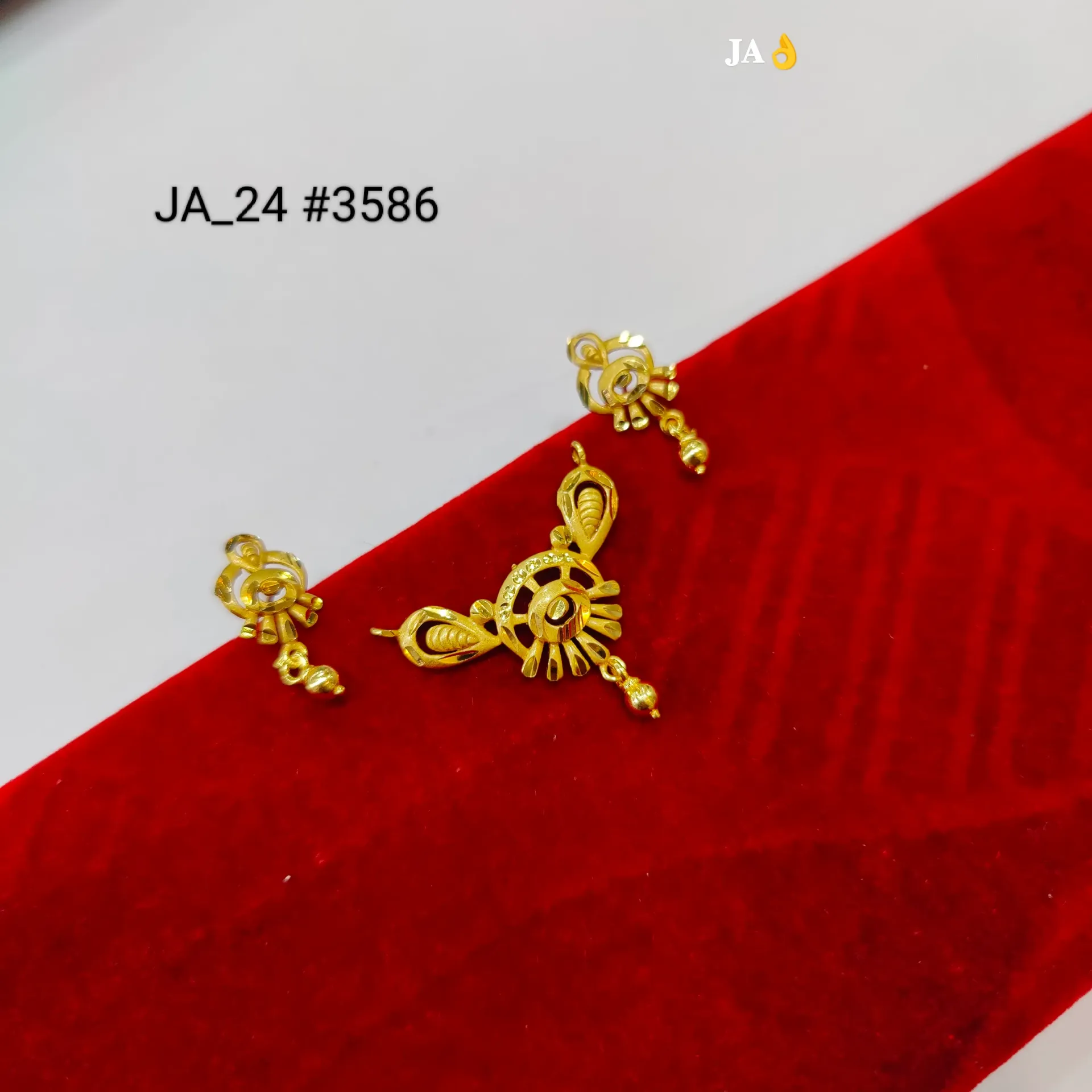 Gold Plated Traditional Earrings for Women DN-3586