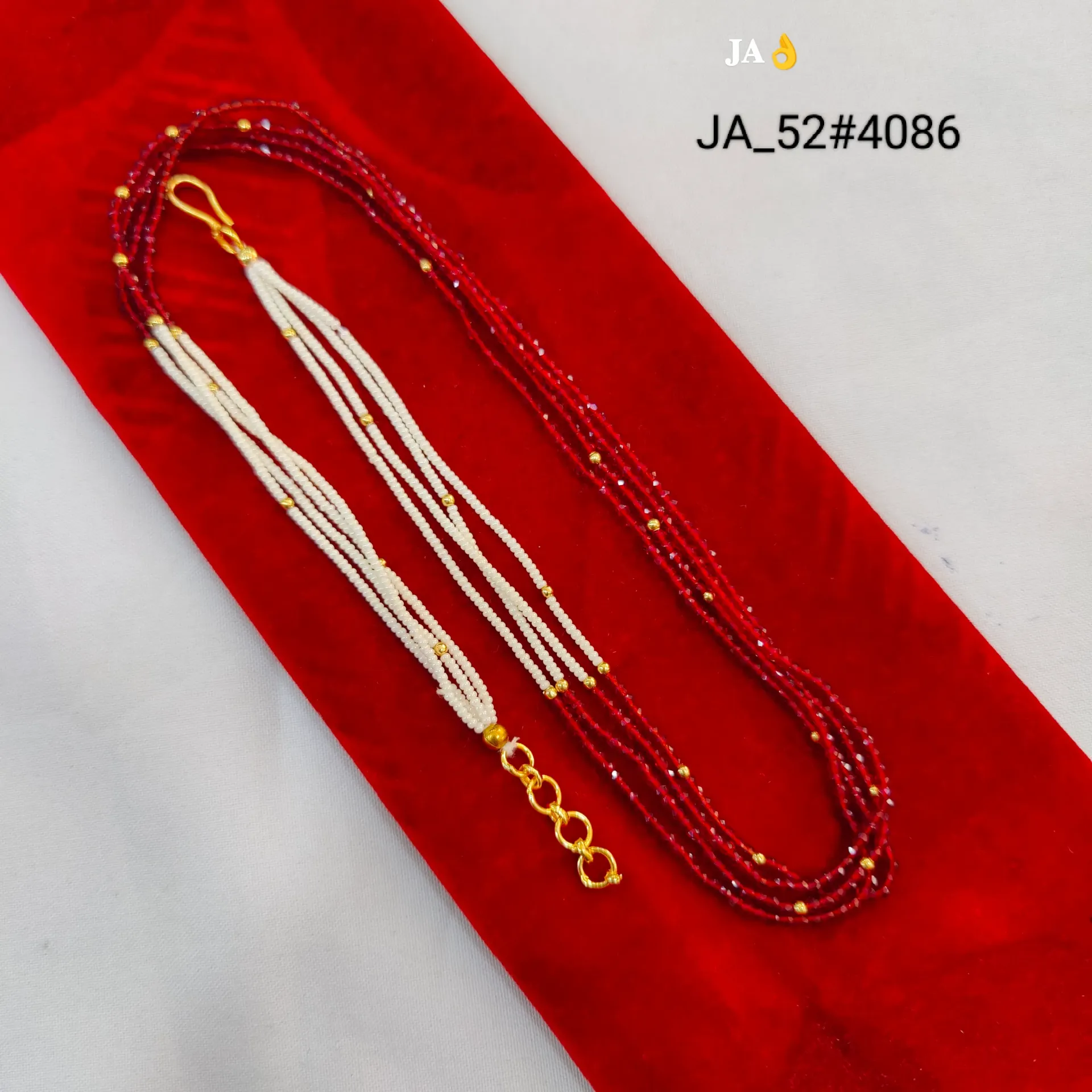 Gold Plated Multilayer Crystal Chain for Women DN-4086