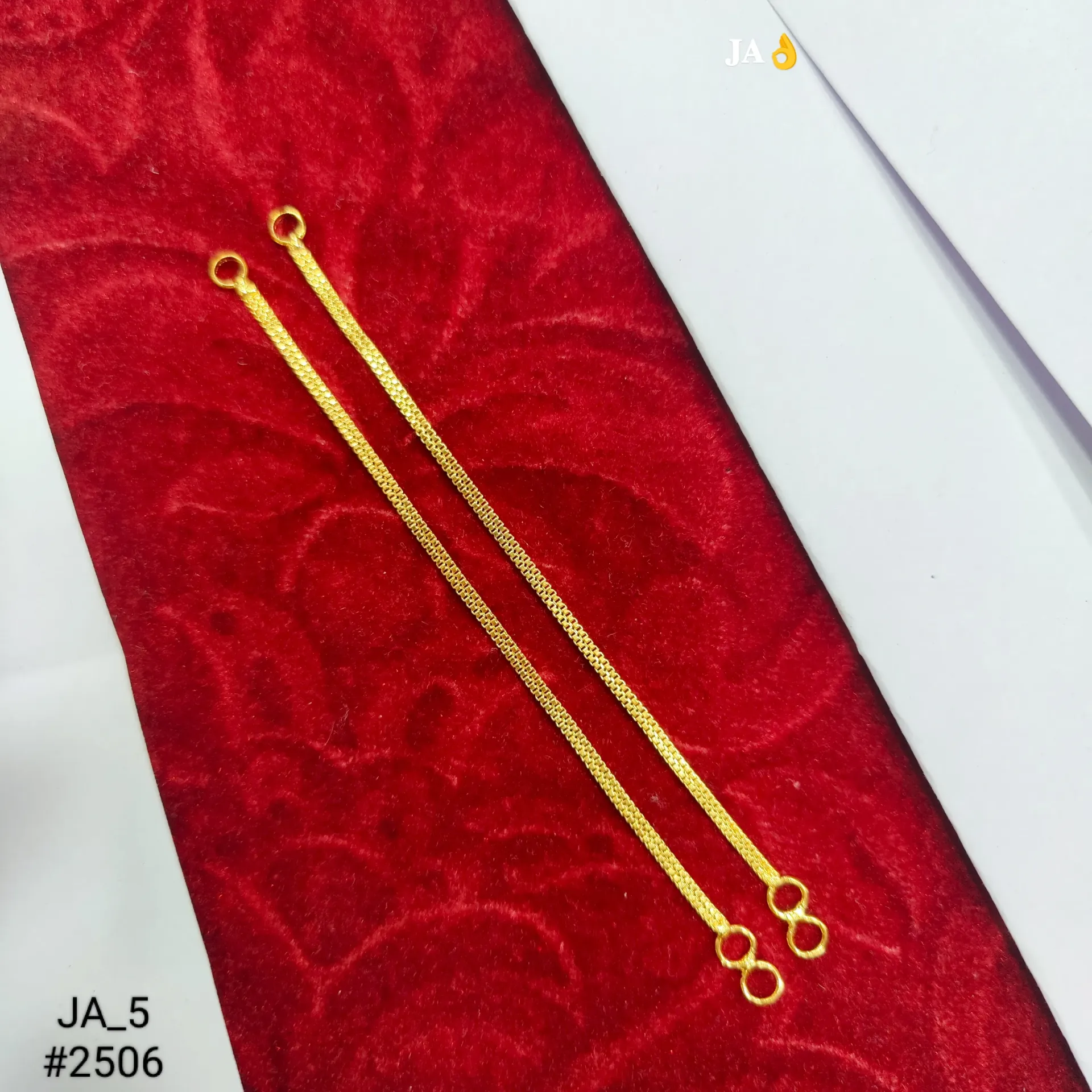 Gold Plated Adjustable Chain Pair for Earrings  DN-2506