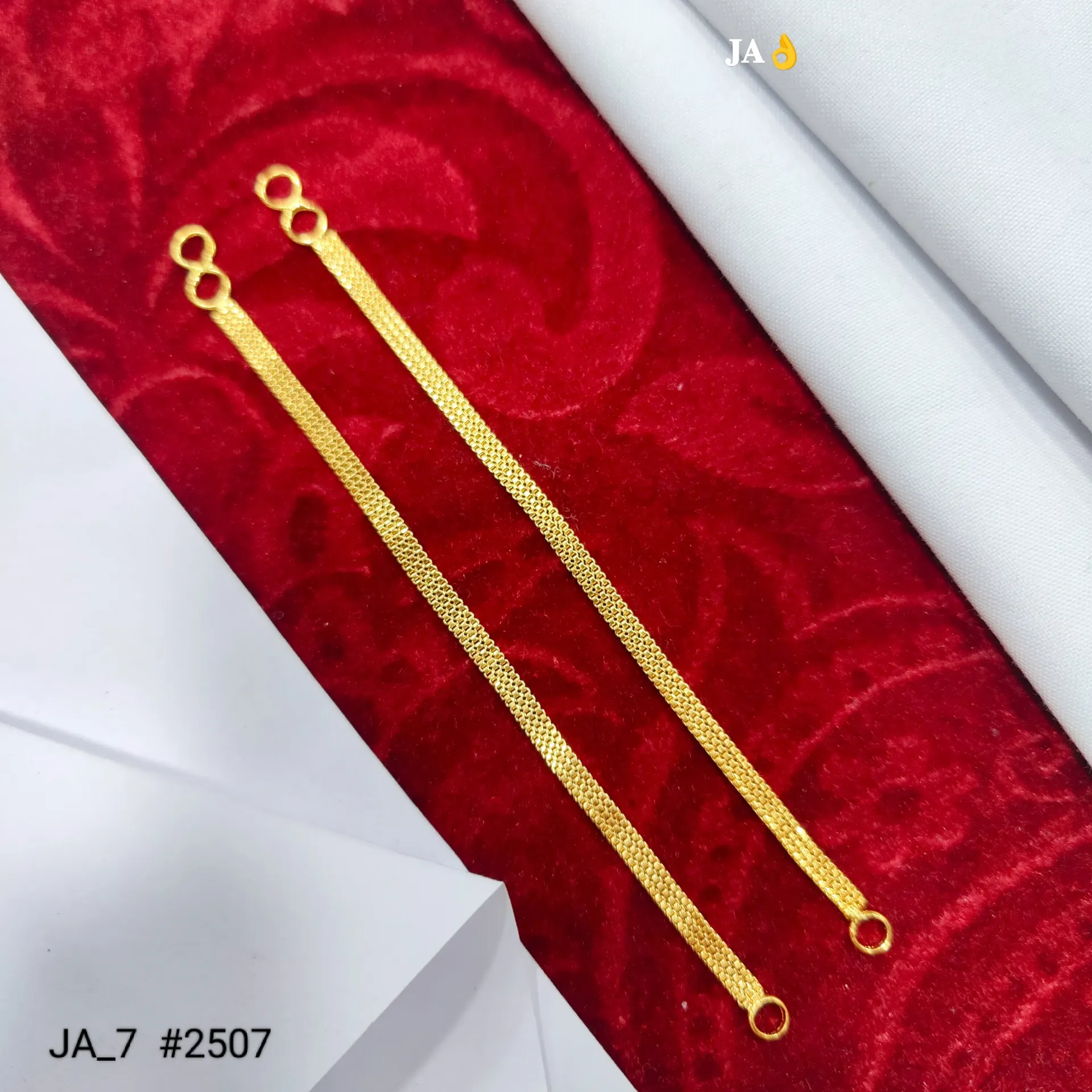 Gold Plated Adjustable Chain Pair for Earrings DN-2507
