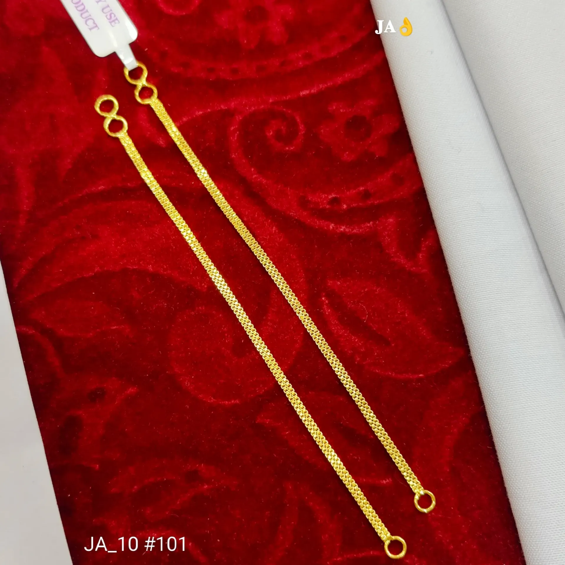 Gold Plated Adjustable Chain Pair for Earrings DN-101