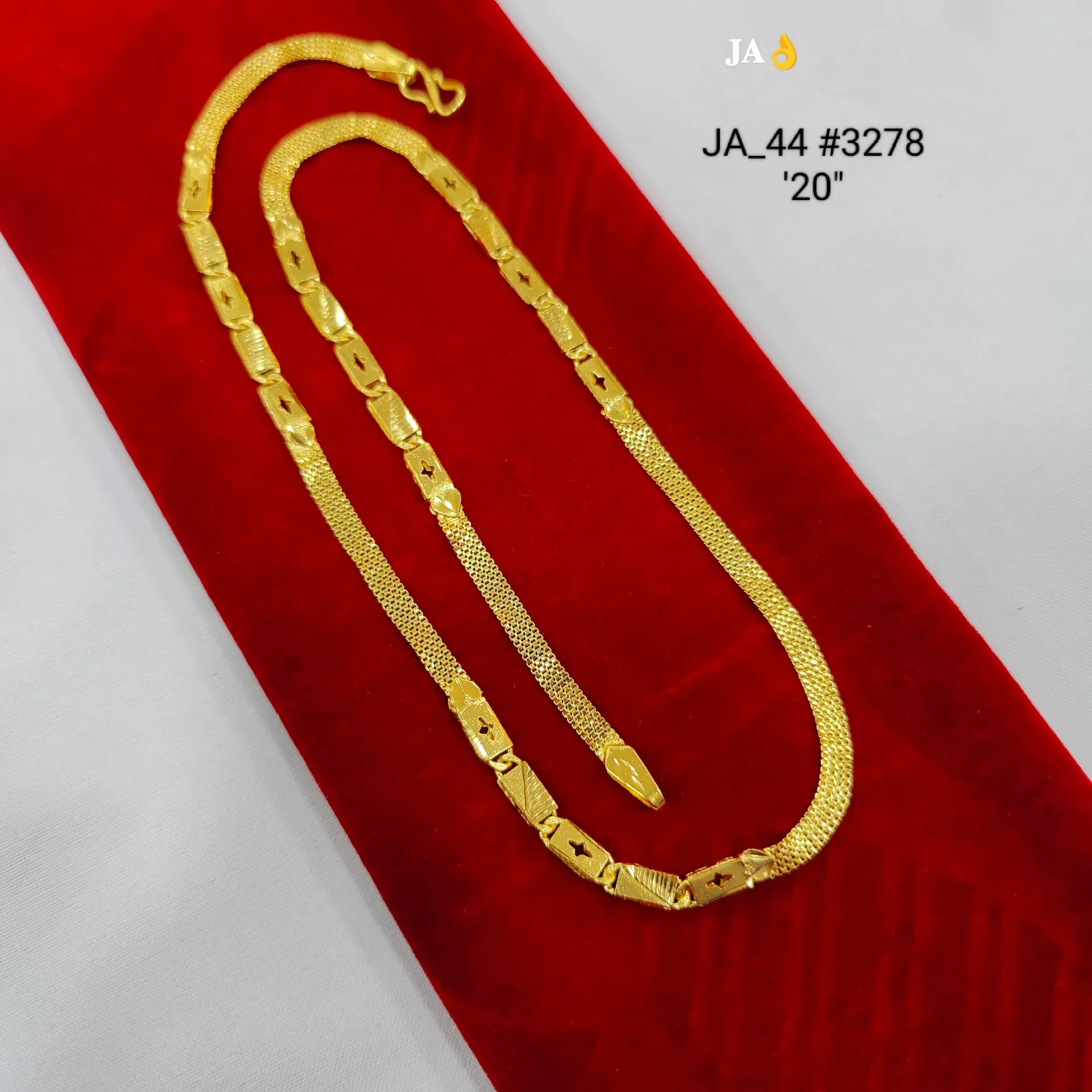Gold Plated Designer Mesh Link Chain for Men DN-3278