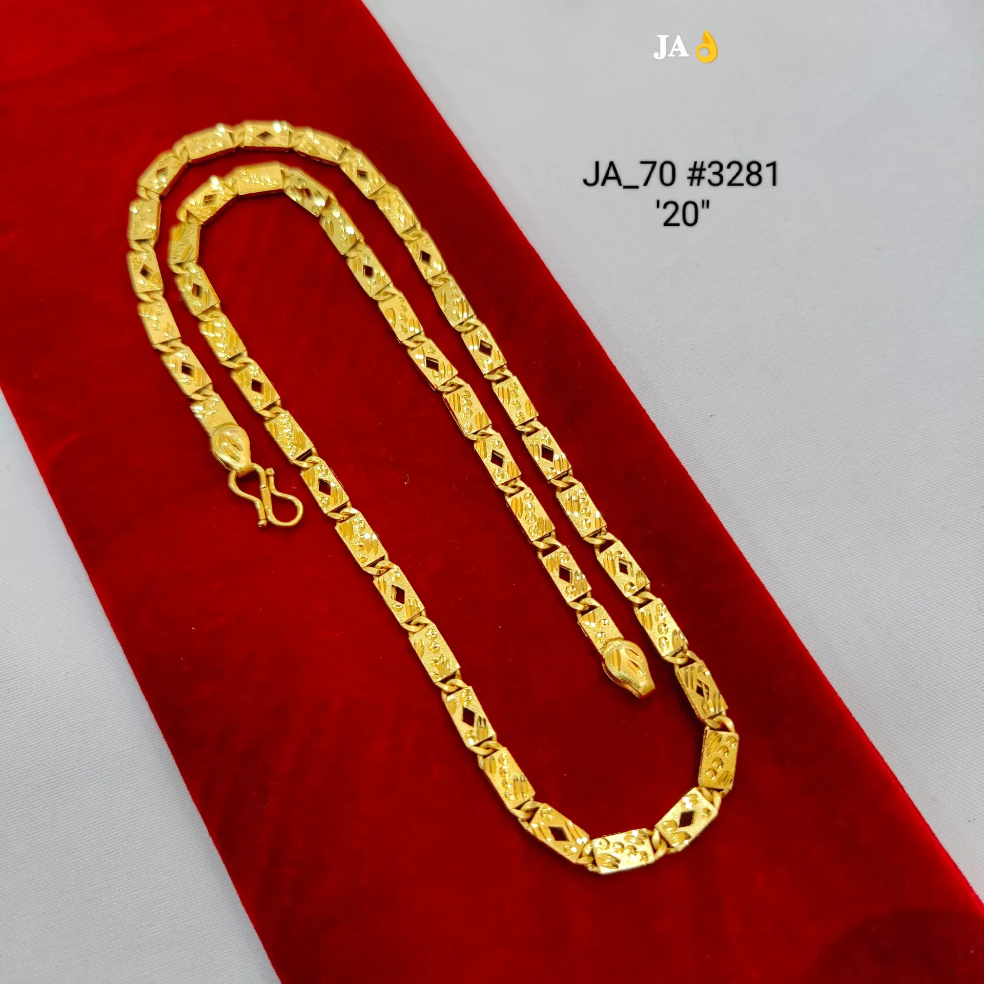 Gold Plated Designer Cutwork Chain for Men DN-3281