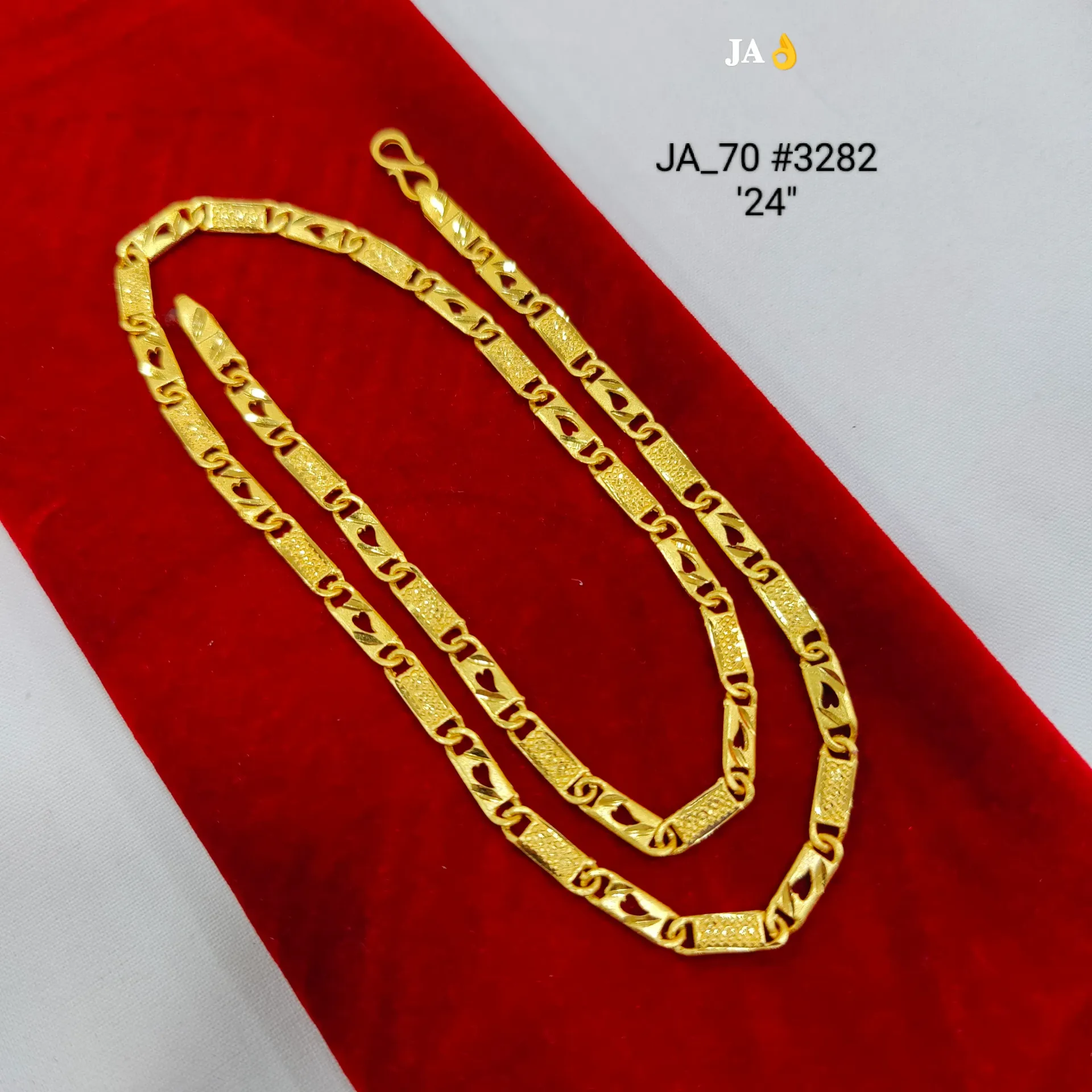 Gold Plated Designer Cutwork Chain for Men DN-3282