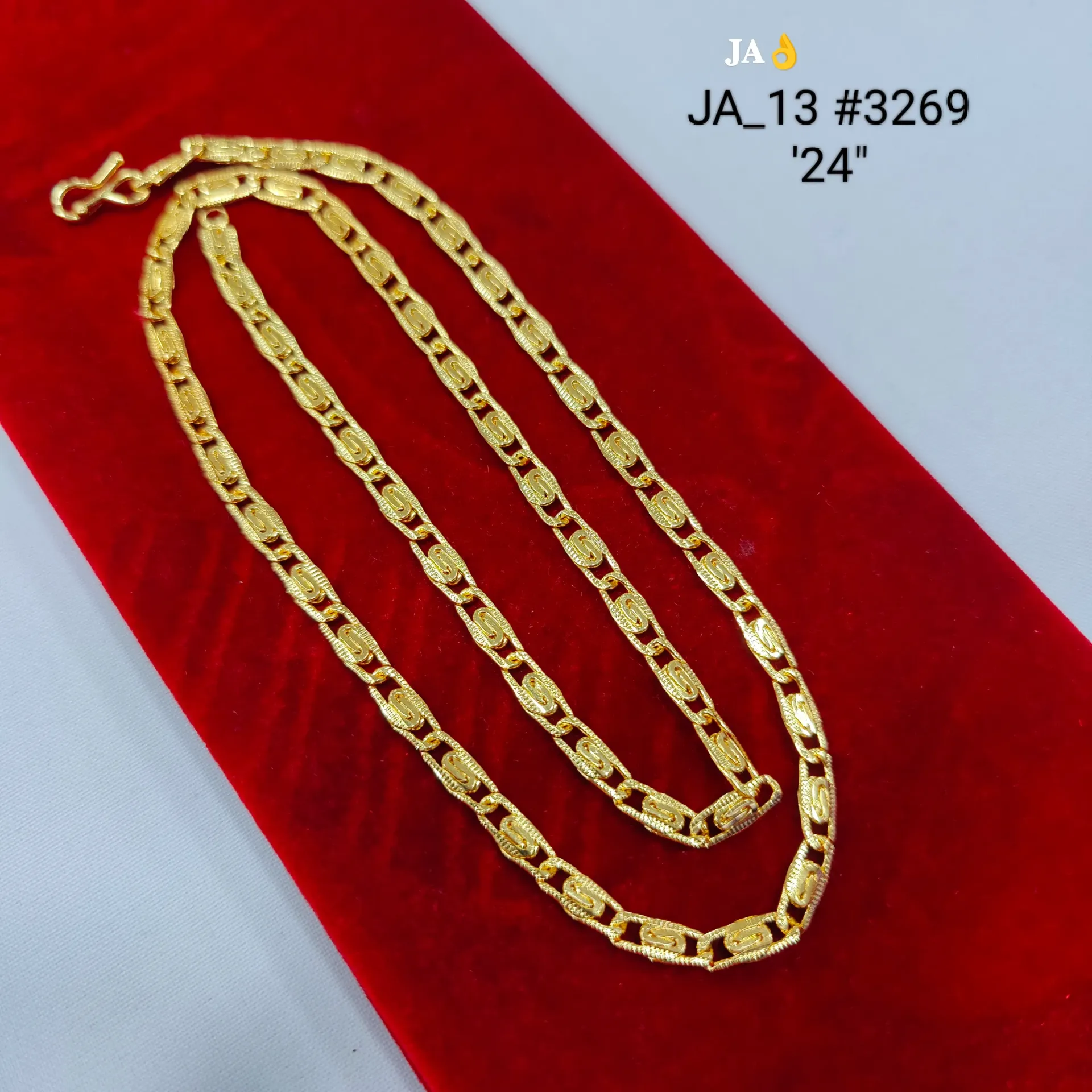 Gold Plated Designer Oval Chain for Men DN-3269