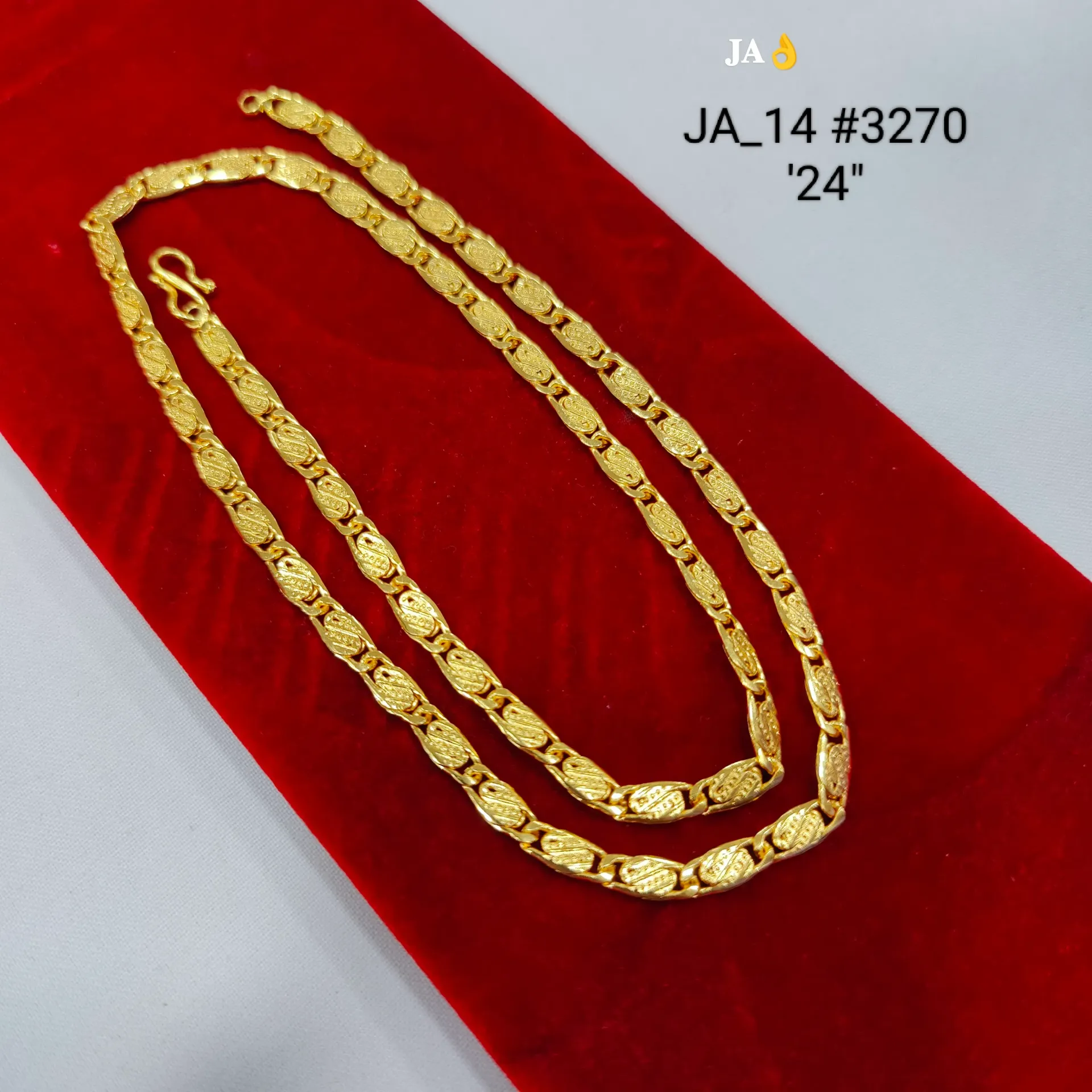 Gold Plated Designer Oval Chain for Men DN-3270