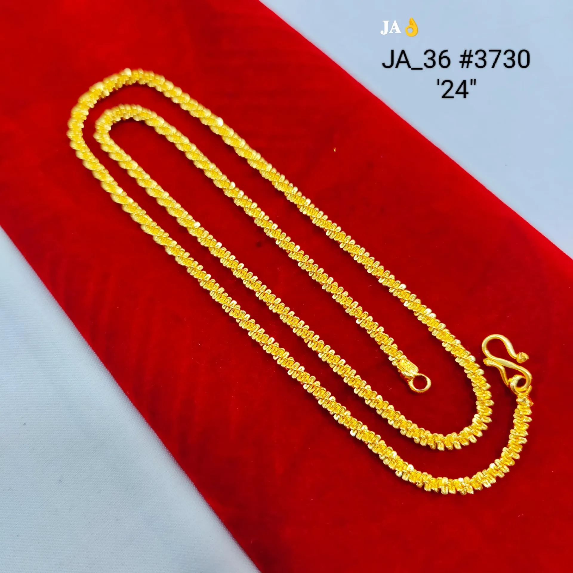 1 Gram Gold Plated Designer Chain DN-3730