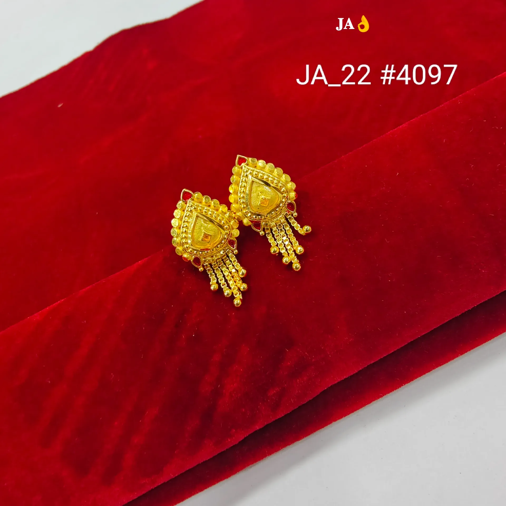Women's 1 Gram Gold Plated Earrings DN-4097