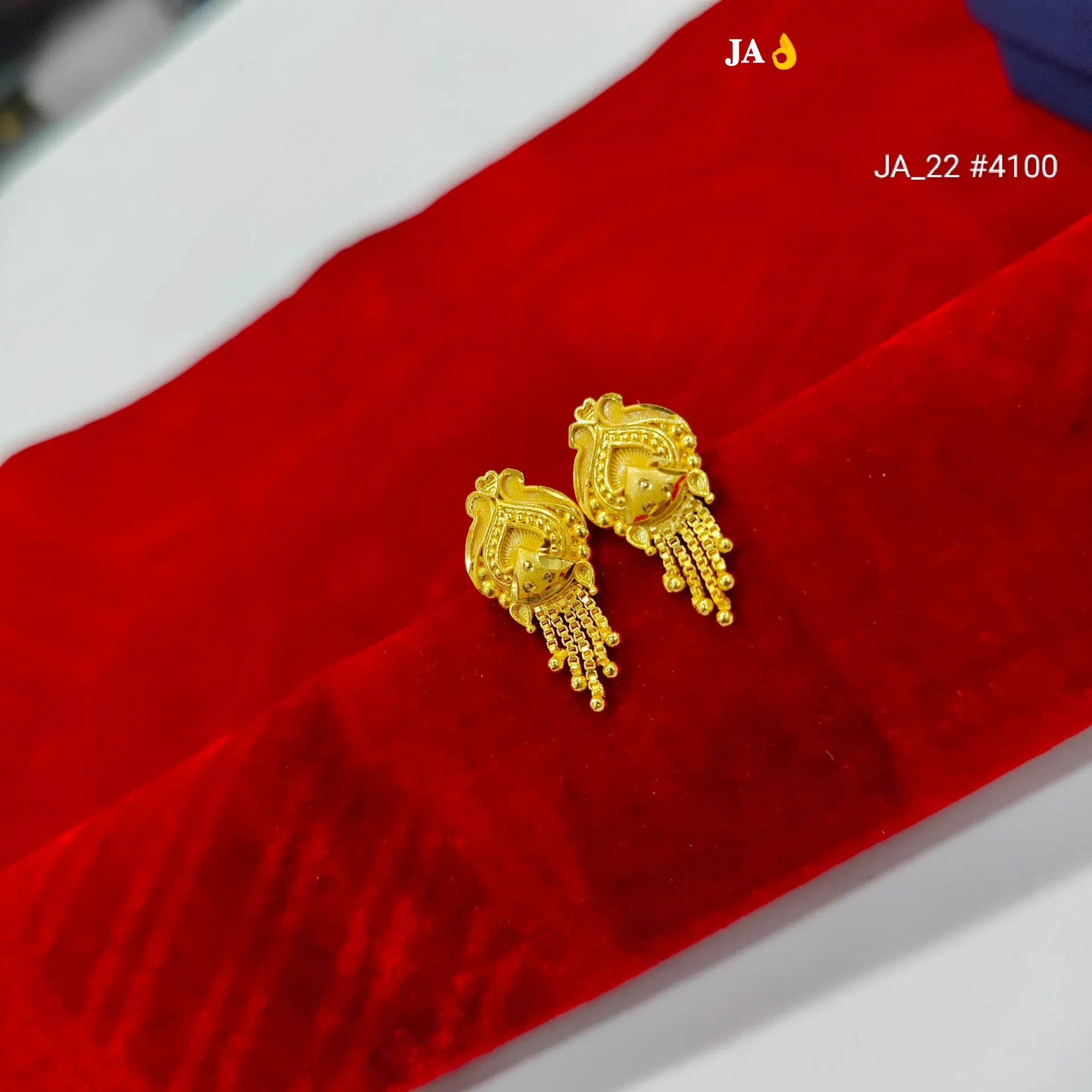 1 Gram Gold Plated Traditional Earrings DN-4100