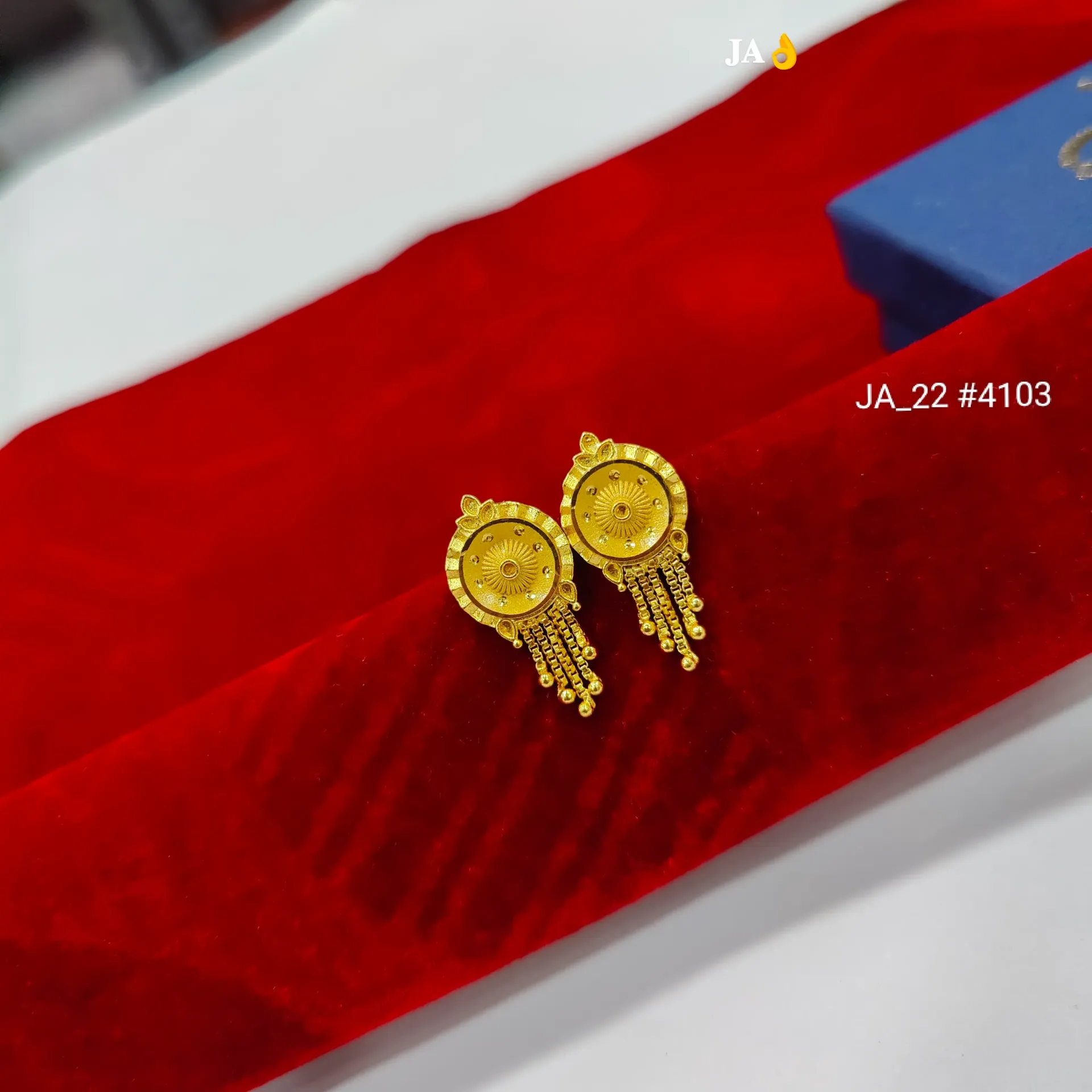 1 Gram Gold Plated  Round Earrings DN-4103