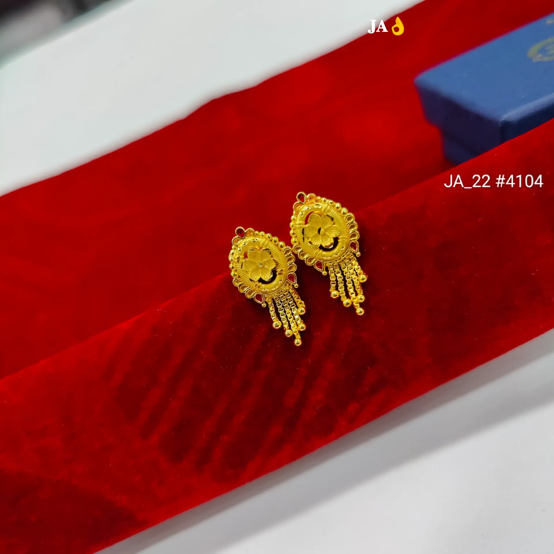 1 Gram Gold Plated Traditional  Earrings DN-4104