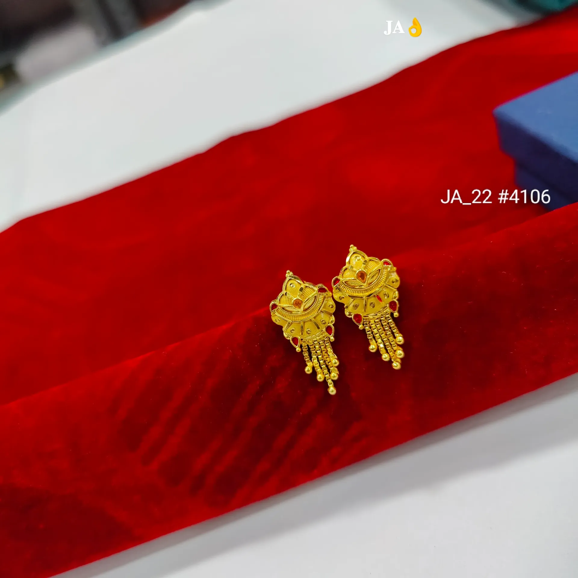 1 Gram Gold Plated Peacock Earrings DN-4106