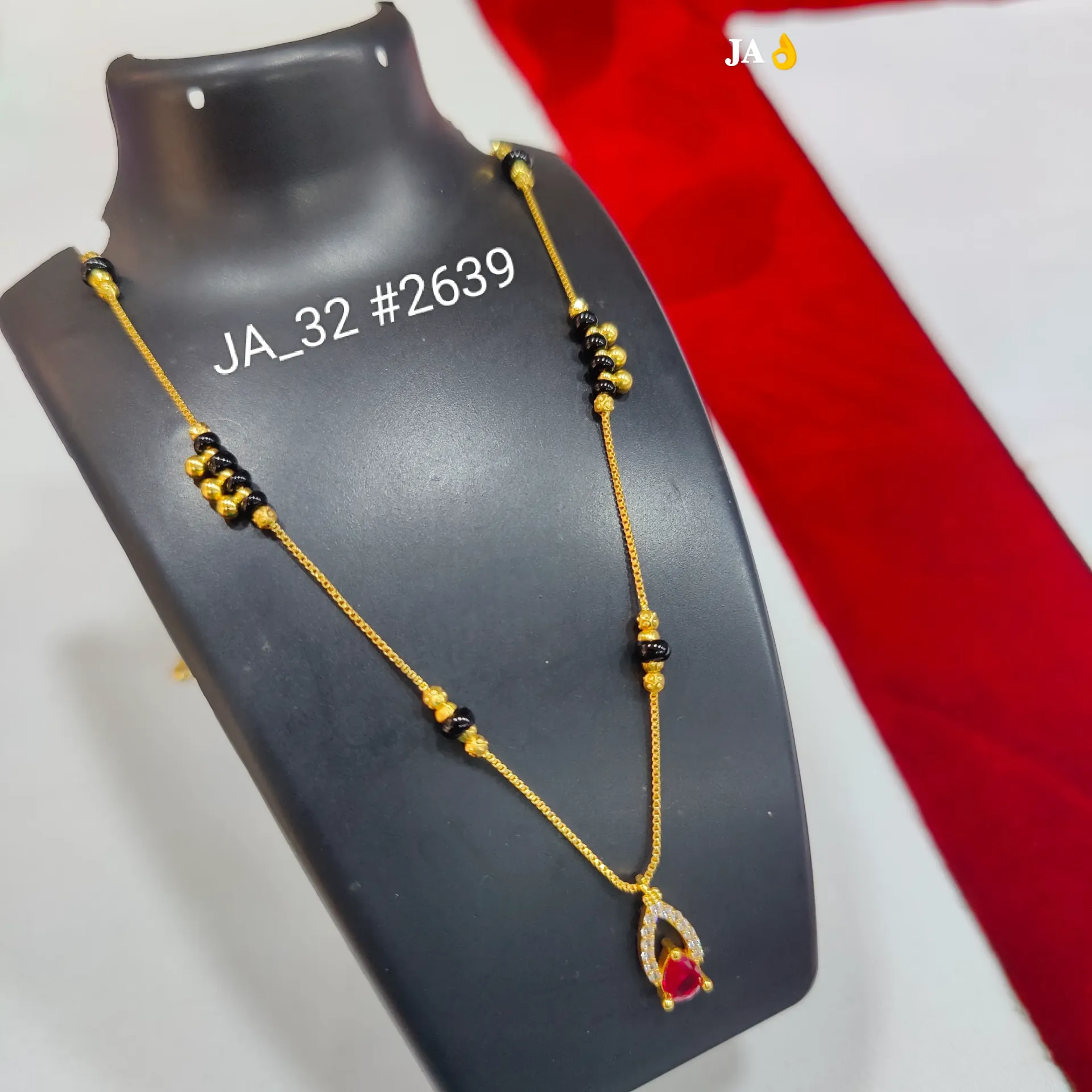 Elegant Teardrop Gold Mangalsutra DN - 2639