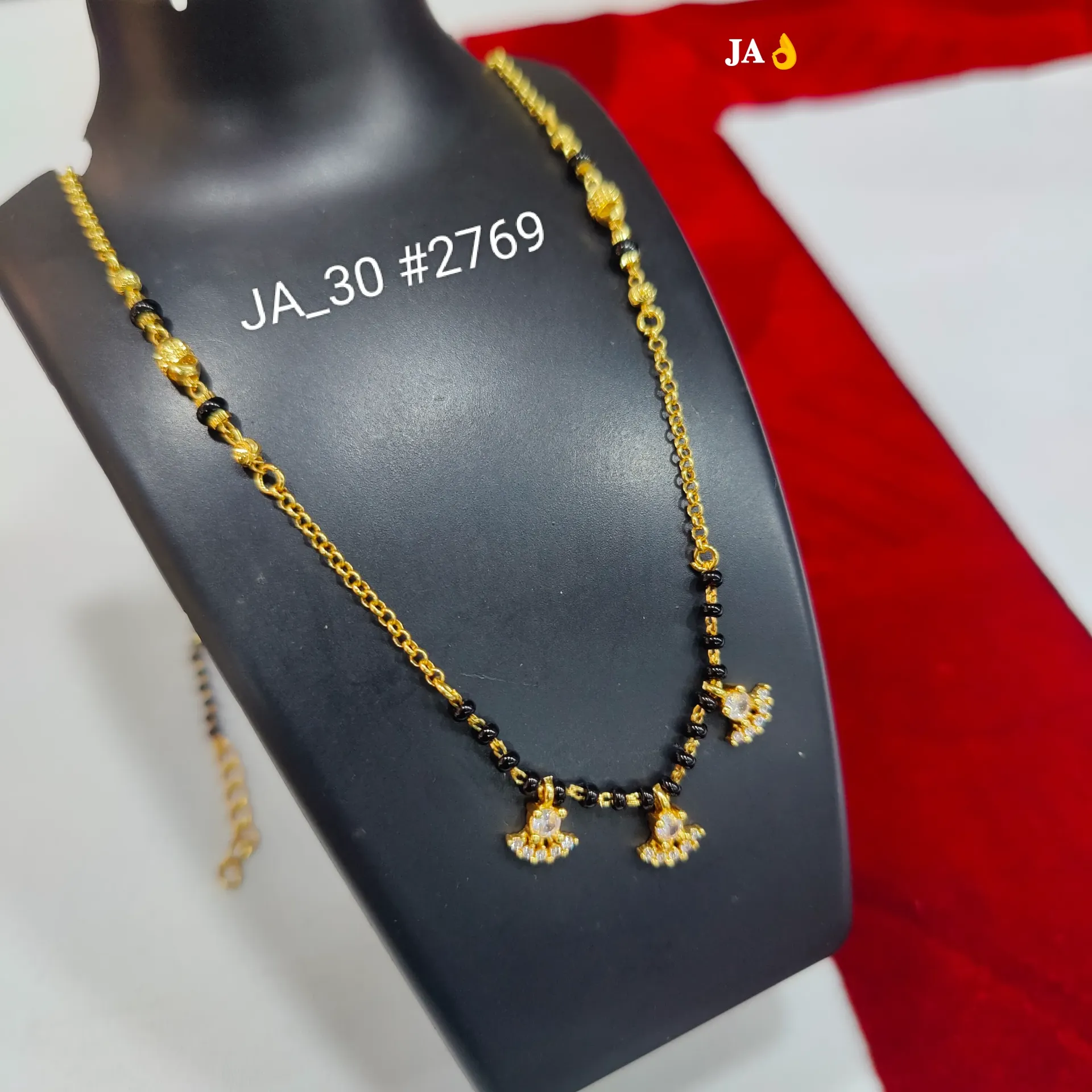 Delicate Multi-Charm Gold Mangalsutra DN-2769