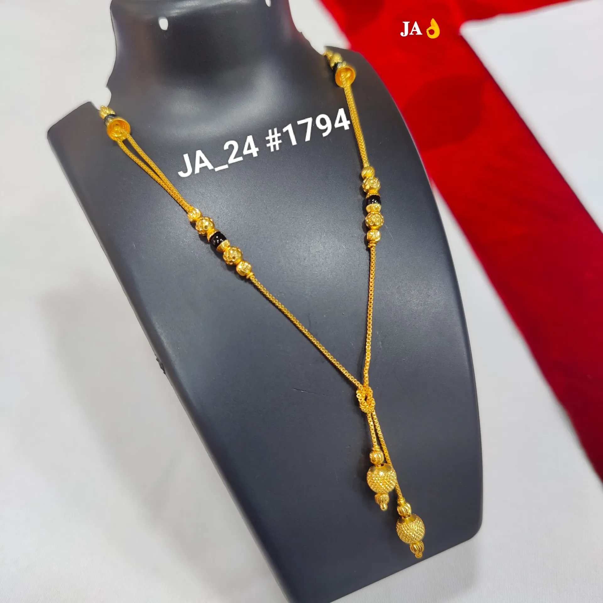 Elegant Double-Drop Gold Mangalsutra DN-1794