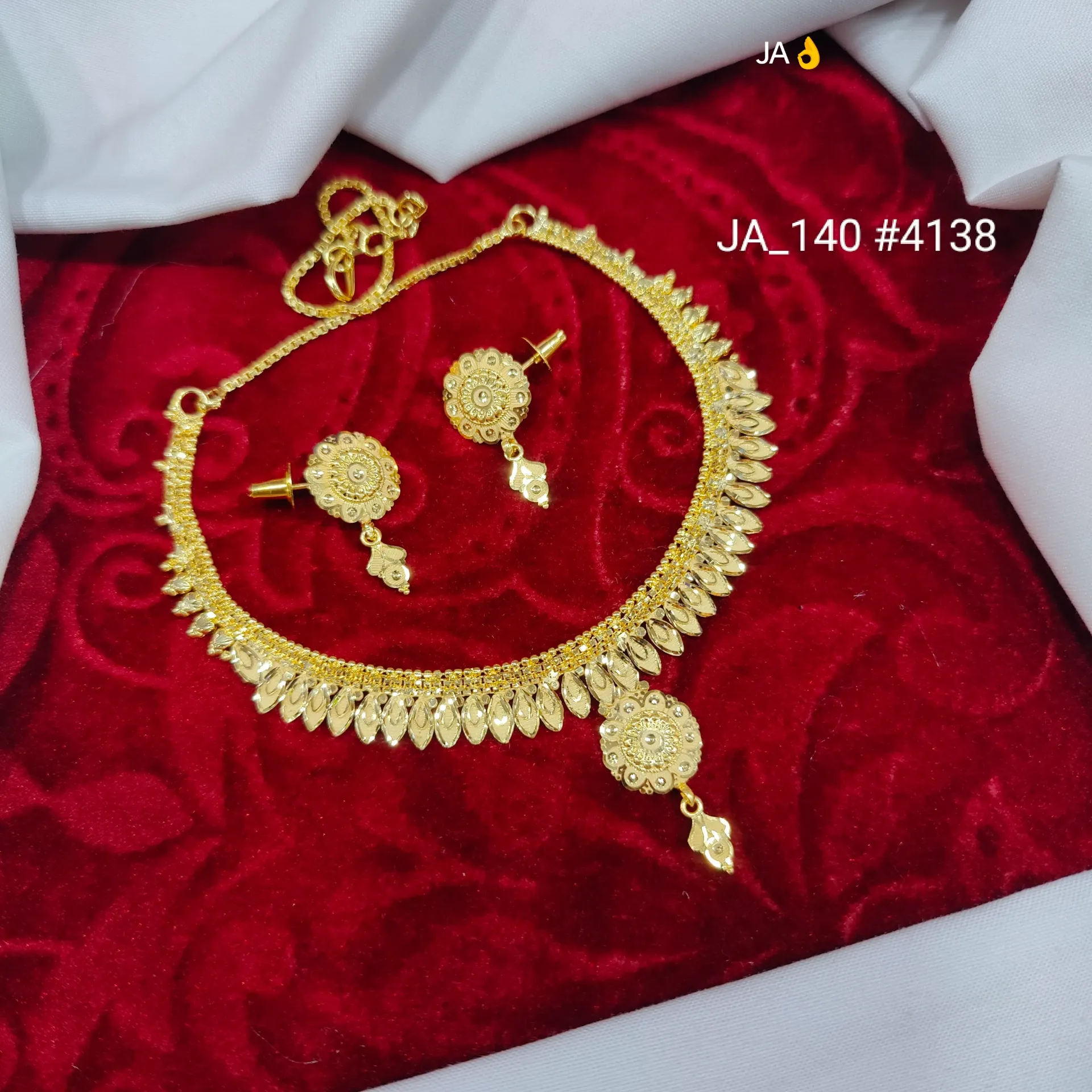 1 Gram Gold Plated Necklace Set DN-4138