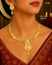 Women's 1 Gram Gold Plated Necklace Set DN-4145
