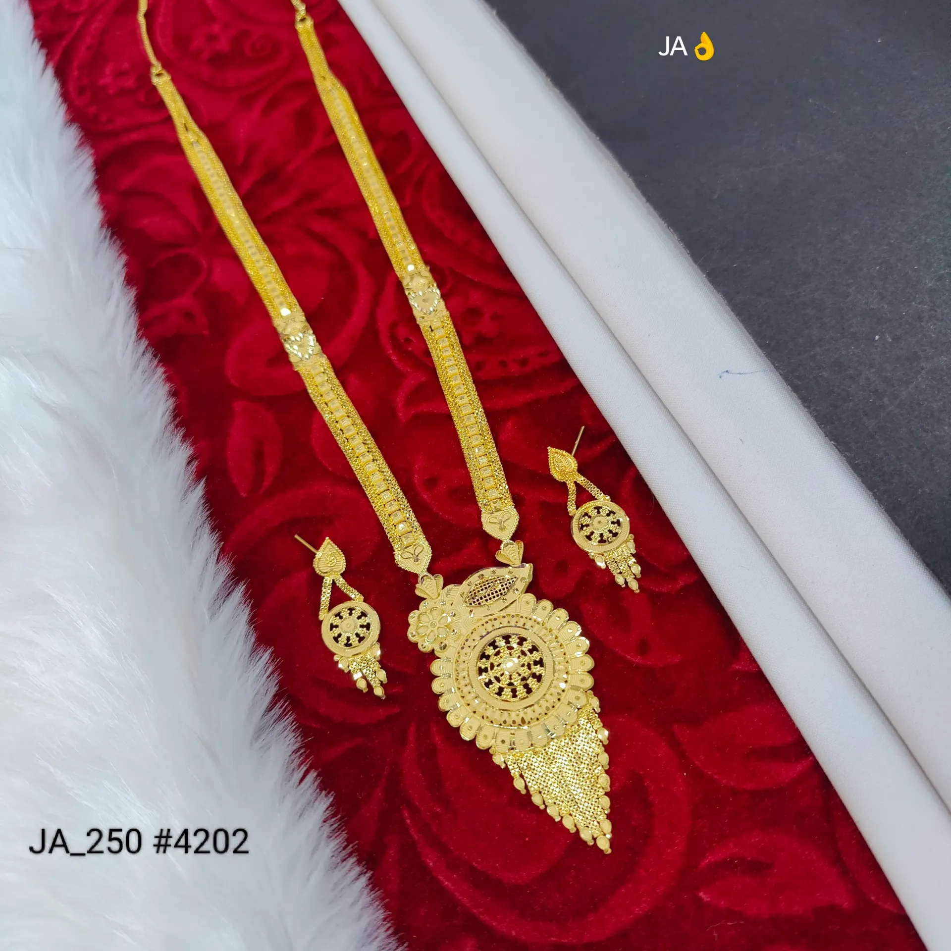 1 Gram Gold Plated Rani Haar Set DN-4202