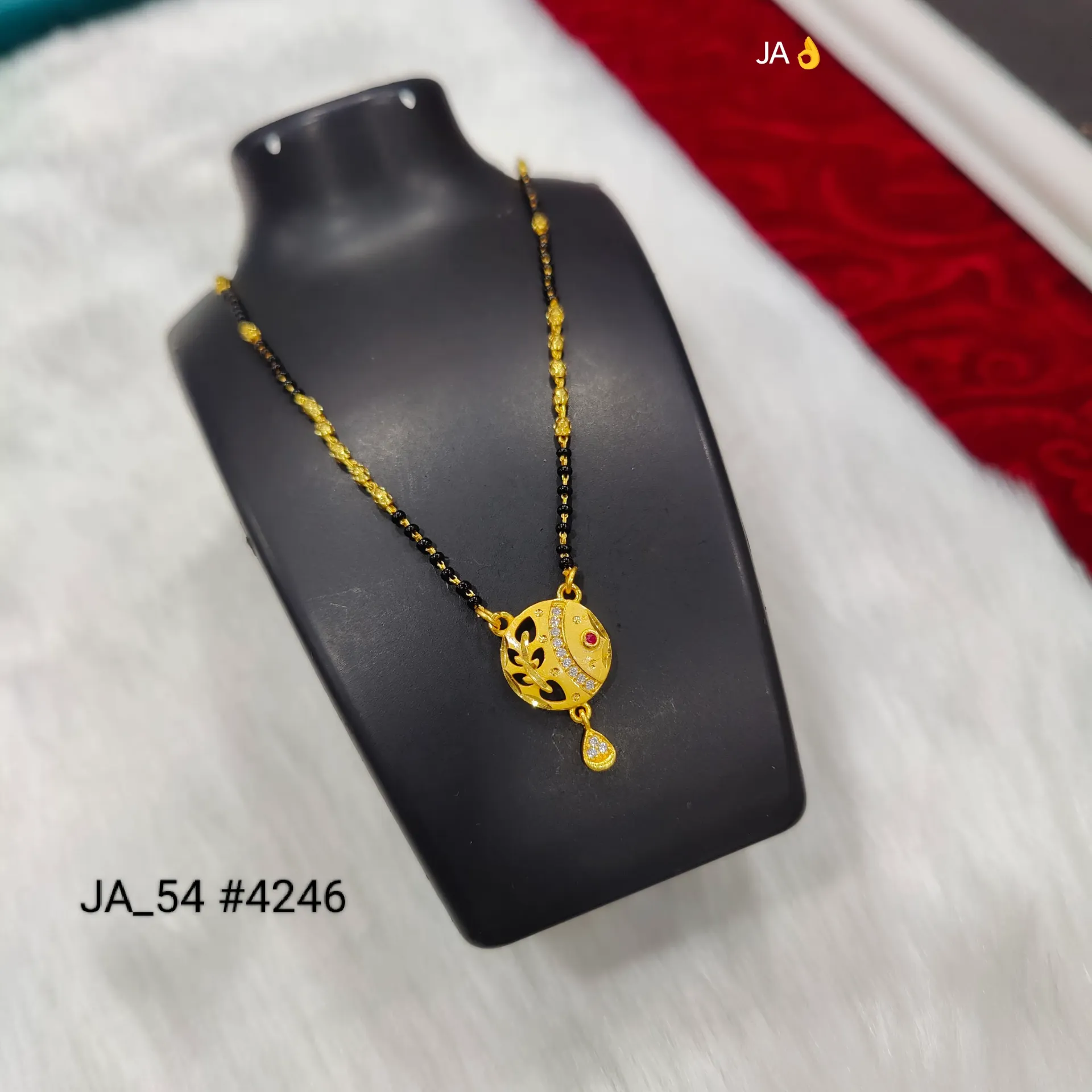 Women's Gold Plated CZ Designer Mangalsutra DN-4246