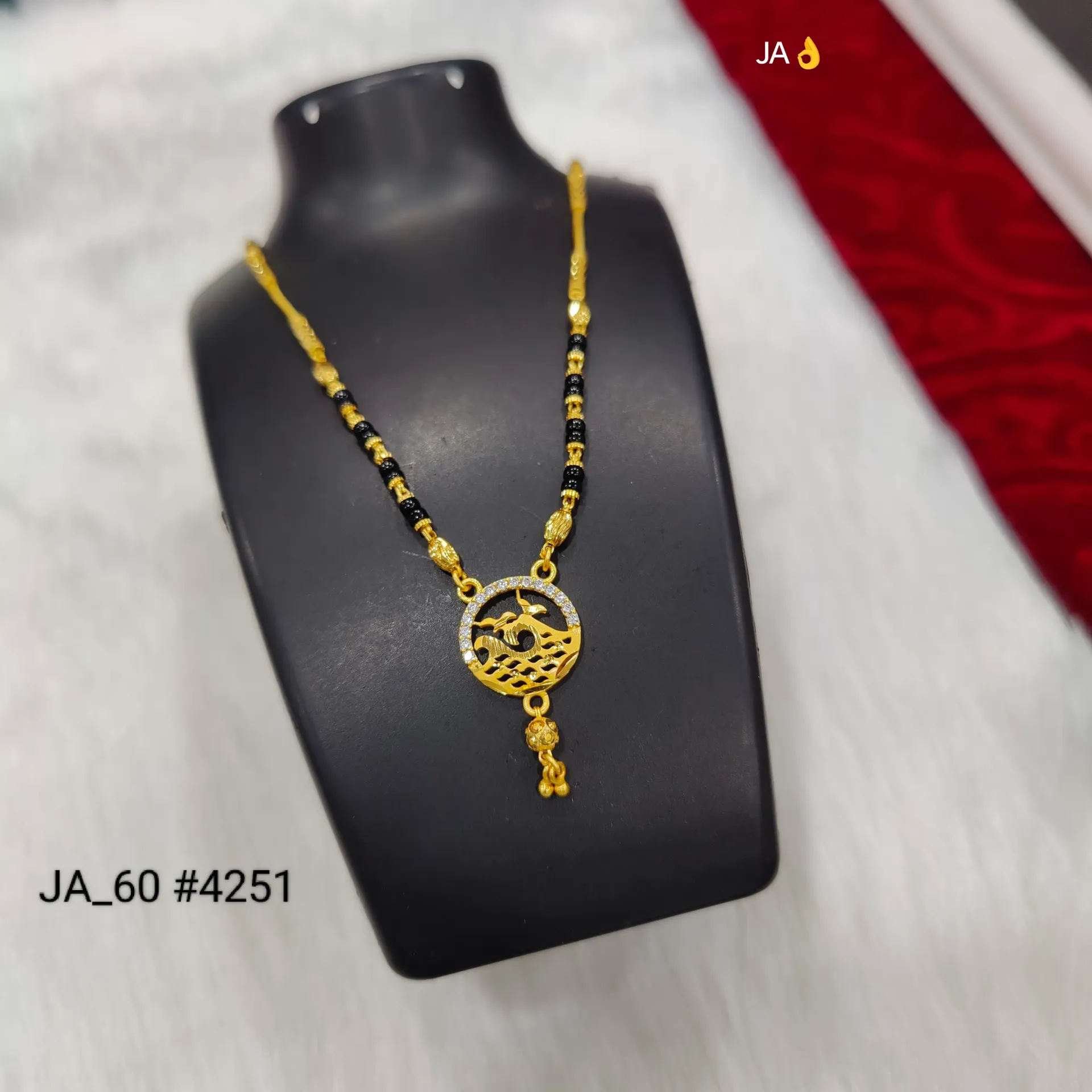 Women's Gold Plated CZ Designer Mangalsutra DN-4251