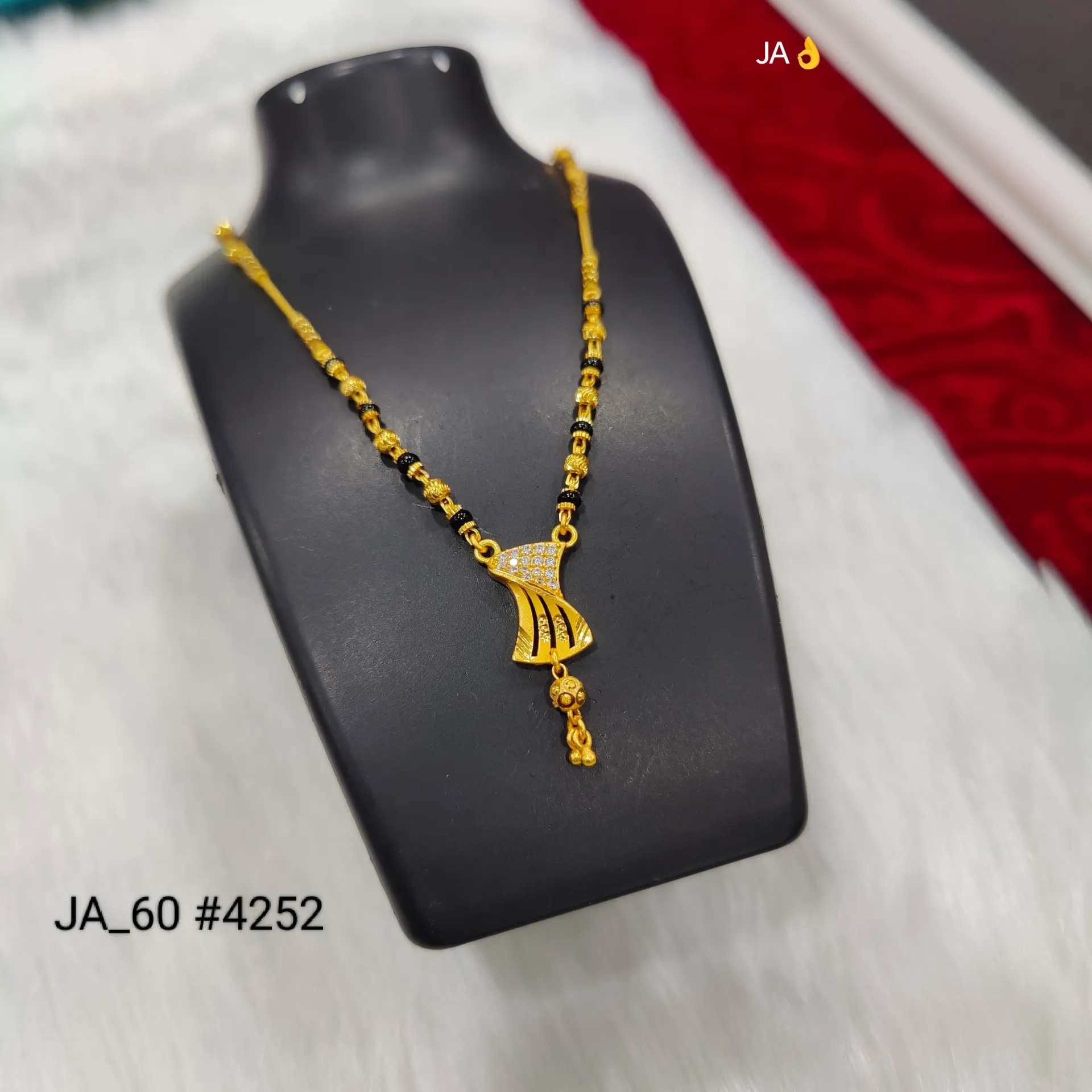 Women's Gold Plated CZ Designer Mangalsutra DN-4252