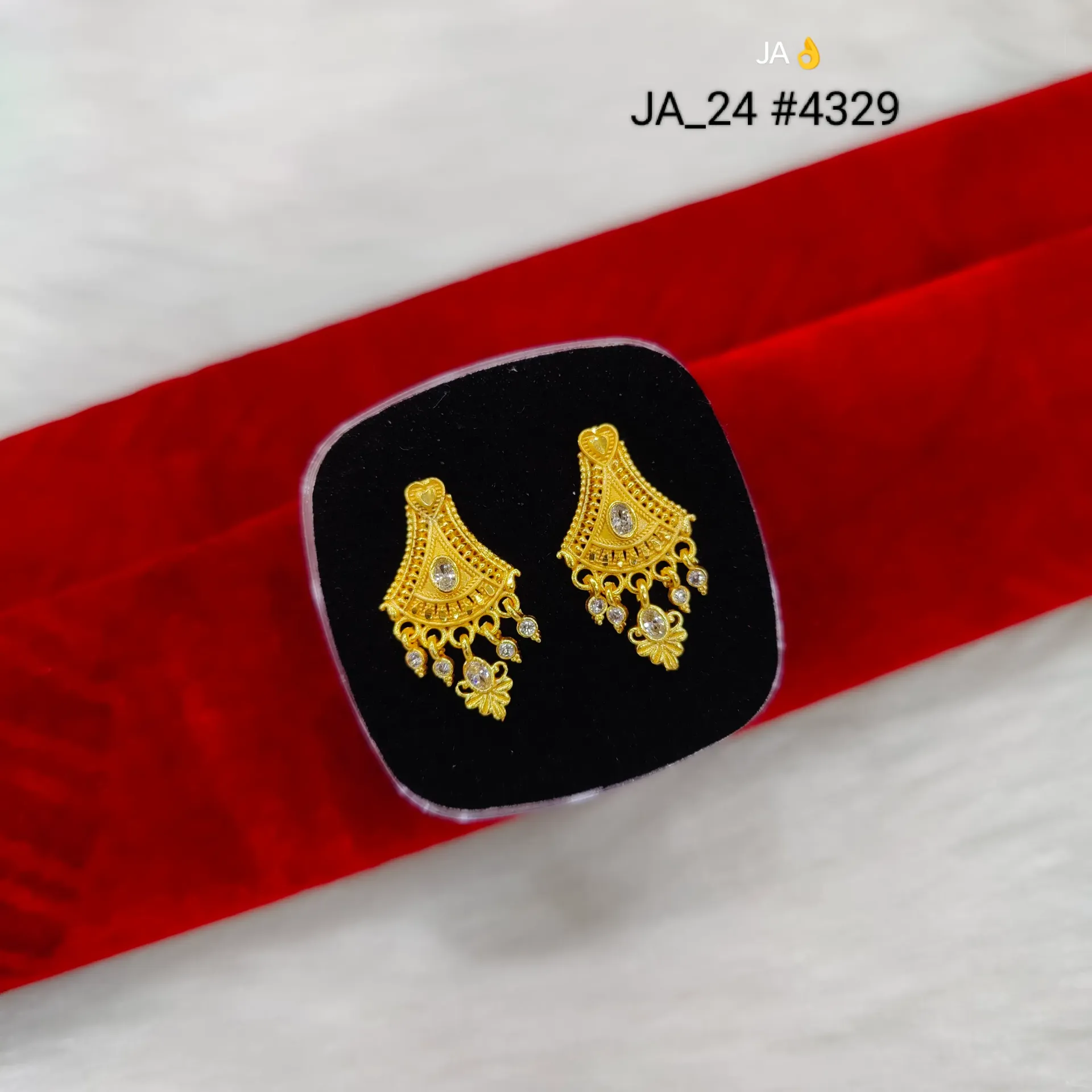 Gold Plated Traditional Chandbali Earrings DN-4329